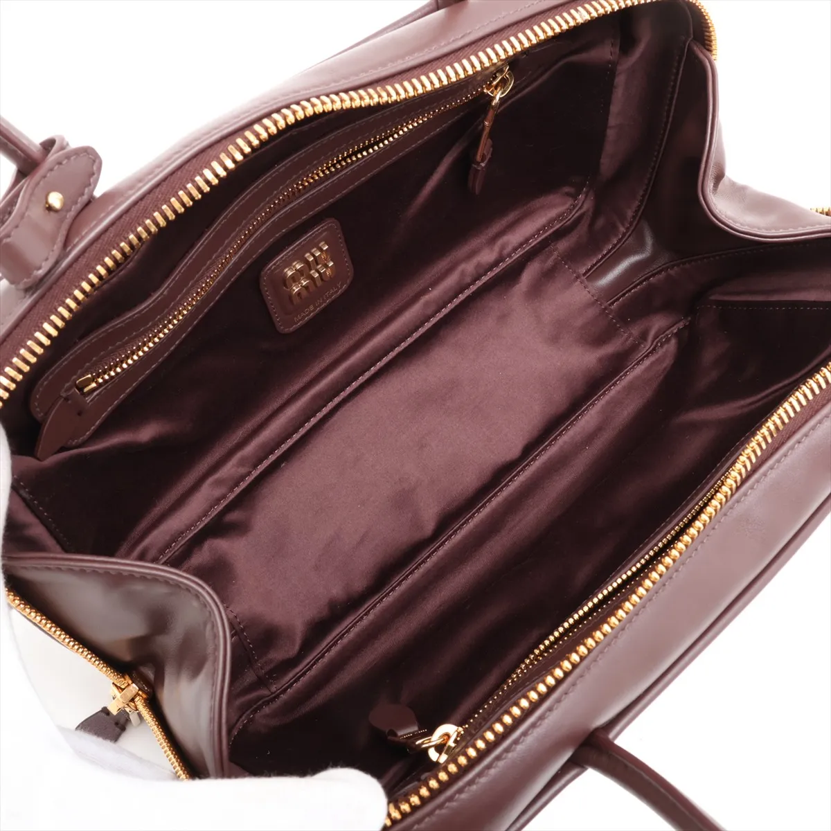 5BB172 Leather Shoulder Bag, Black — view 7
