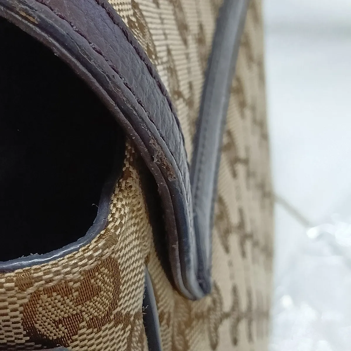 GG Canvas Shoulder Bag, Canvas x Leather, Beige x Brown, 449172 (Outlet) — view 14