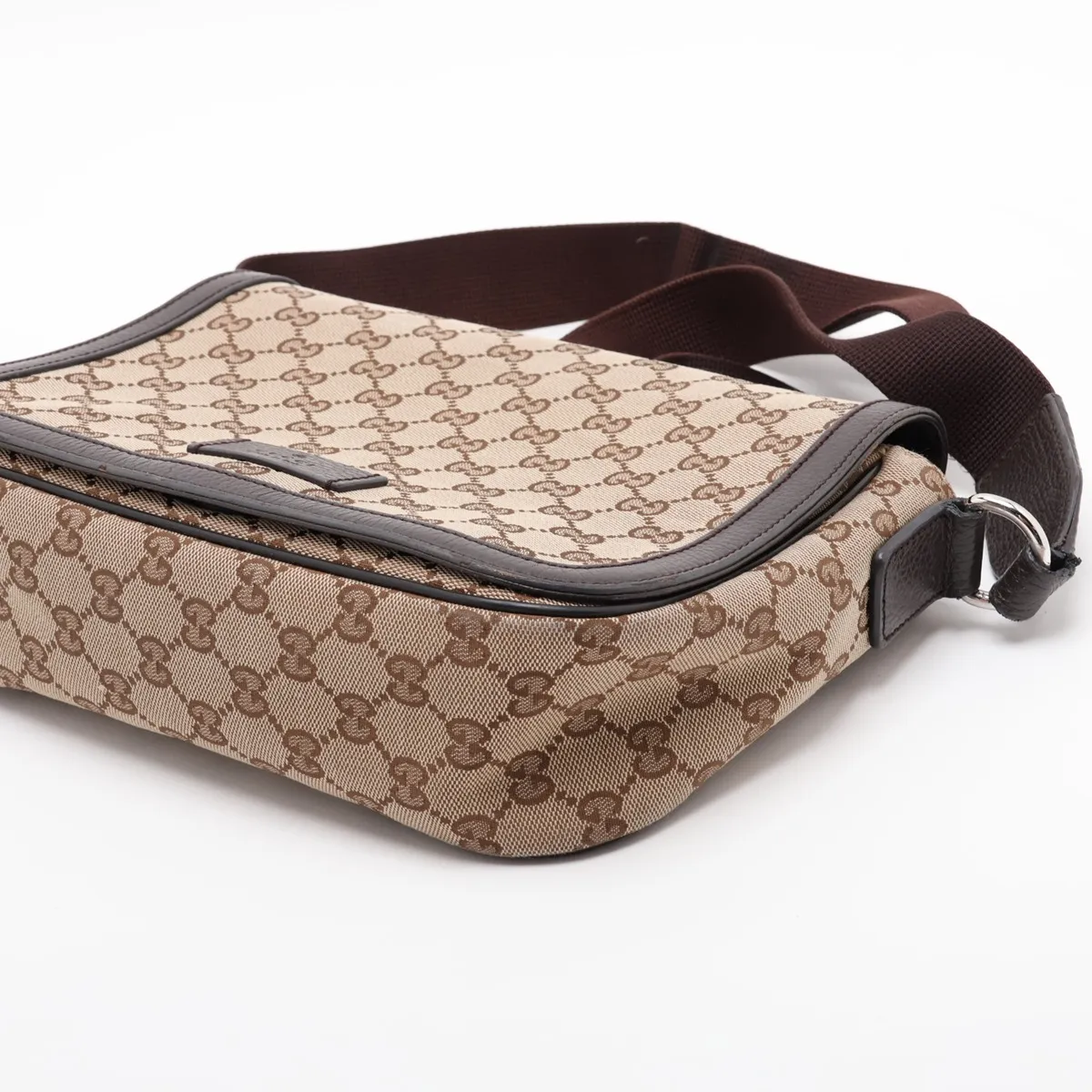 GG Canvas Shoulder Bag, Canvas x Leather, Beige x Brown, 449172 (Outlet) — view 3