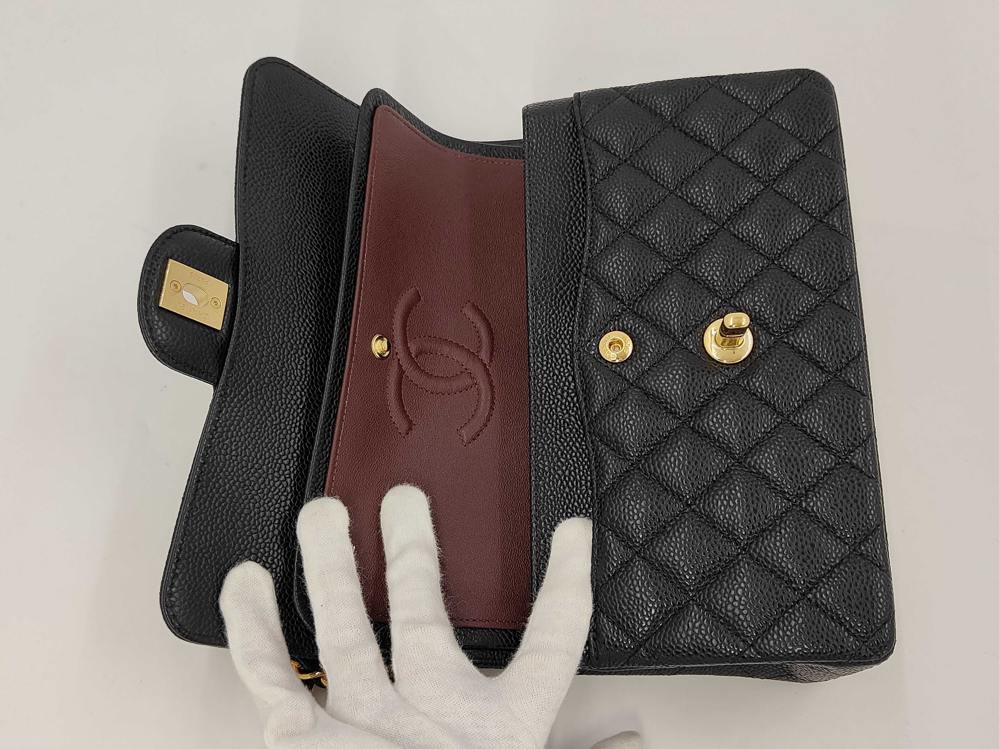Matelassé Chain Shoulder Bag, Caviar Leather Shoulder Bag — view 12
