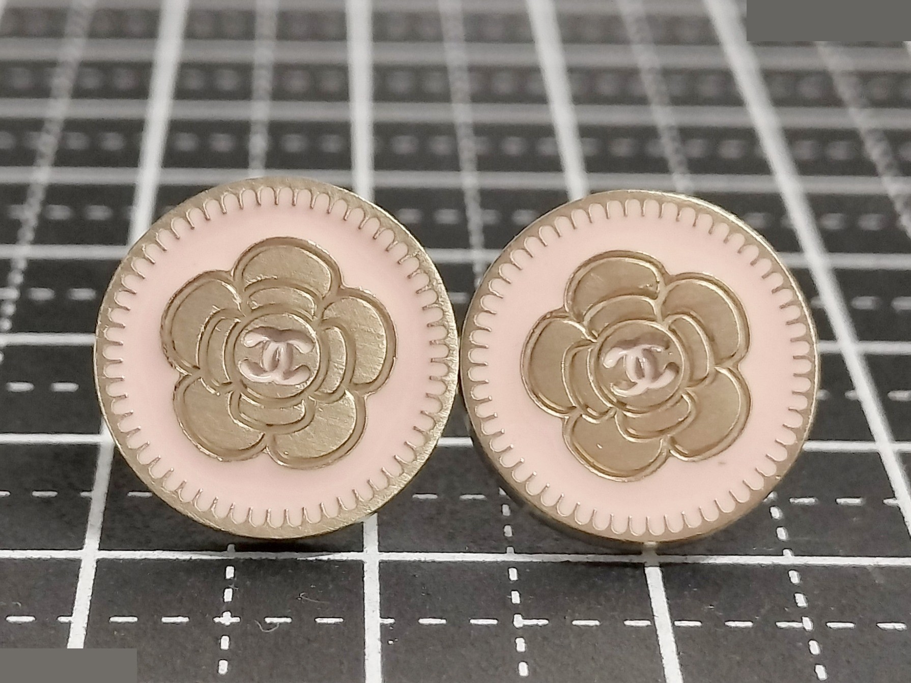 Coco Camellia Pink Gold Earrings — view 7