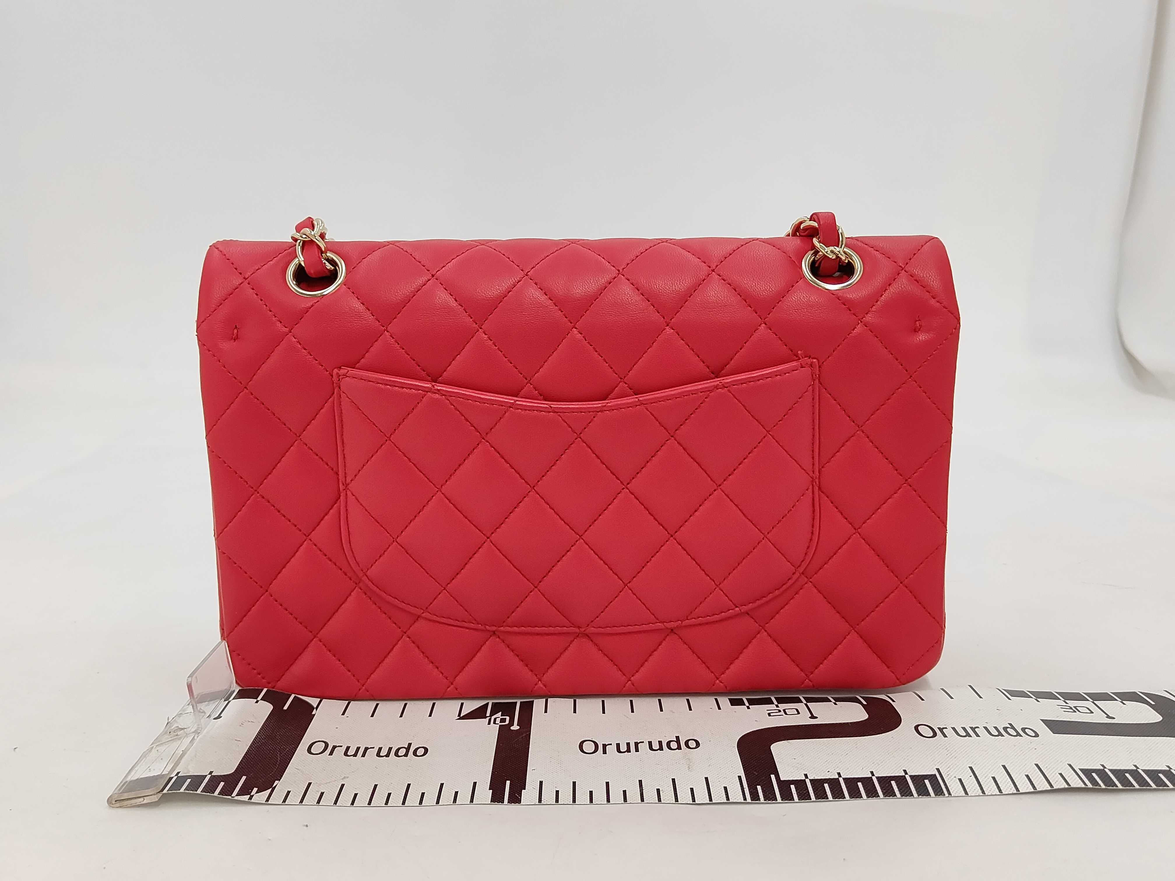 Double Flap 25 Chain Shoulder Bag, Matelassé Lambskin, Pink (PG) — view 2