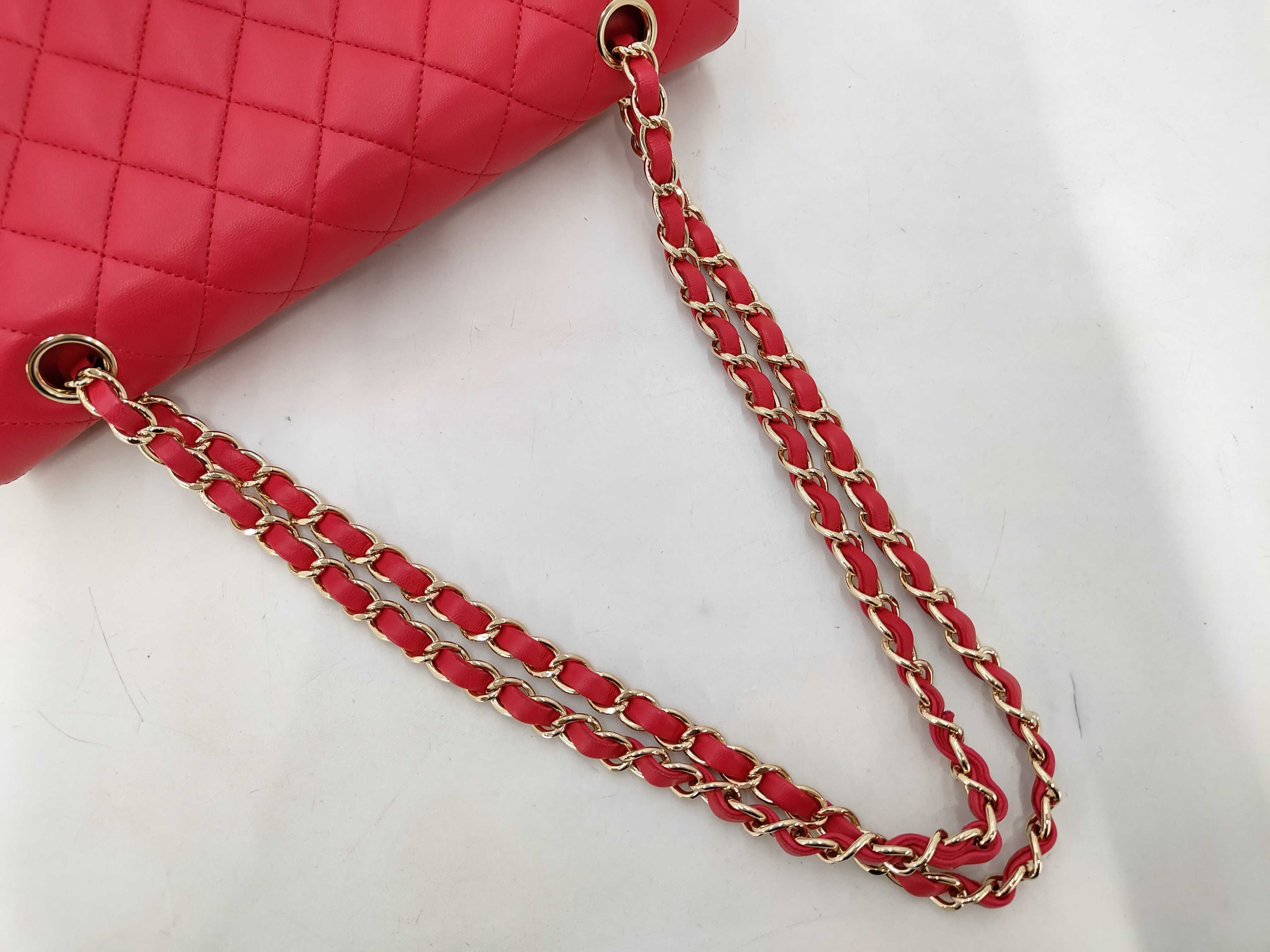 Double Flap 25 Chain Shoulder Bag, Matelassé Lambskin, Pink (PG) — view 5