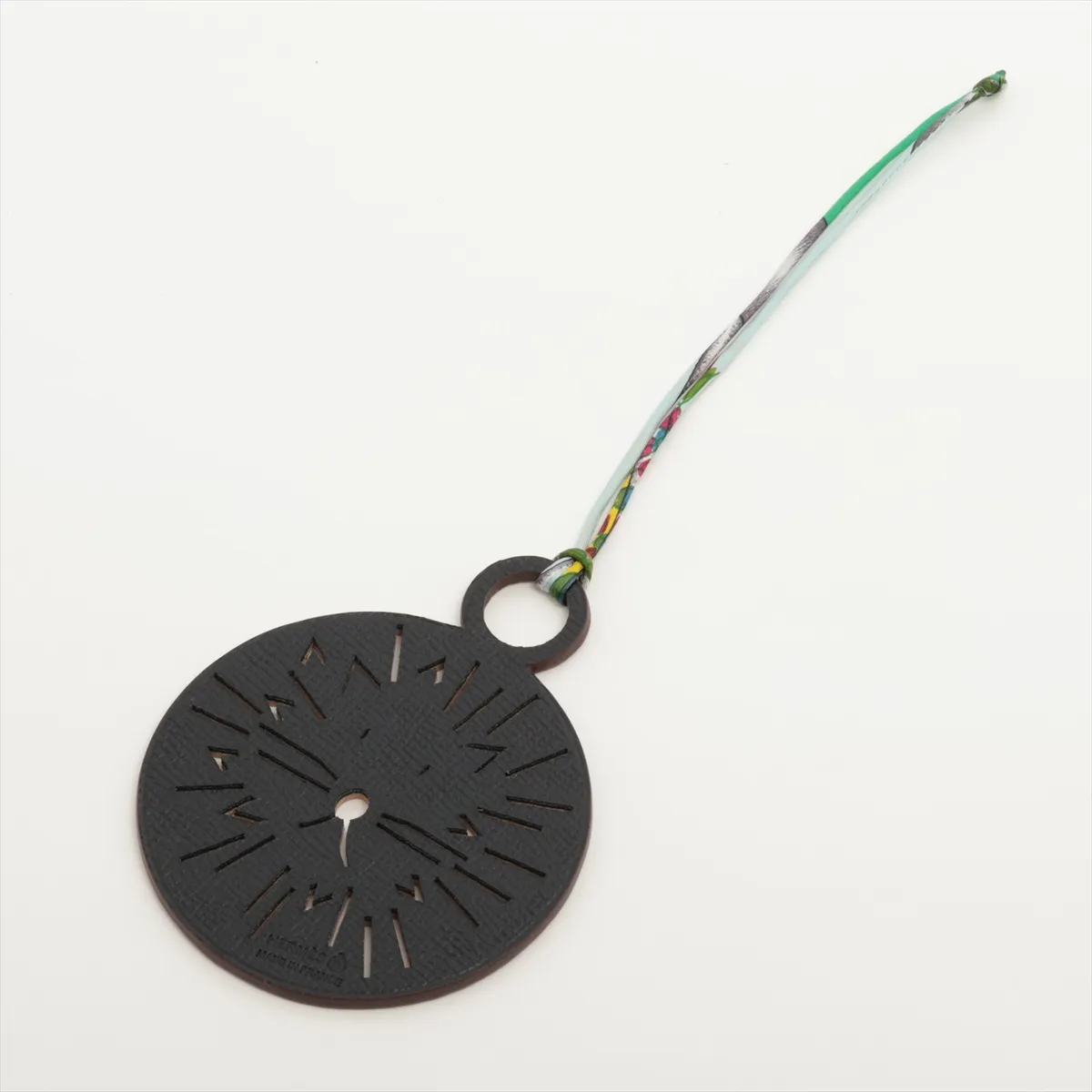 Petit H charm, leather, black x brown, — view 2