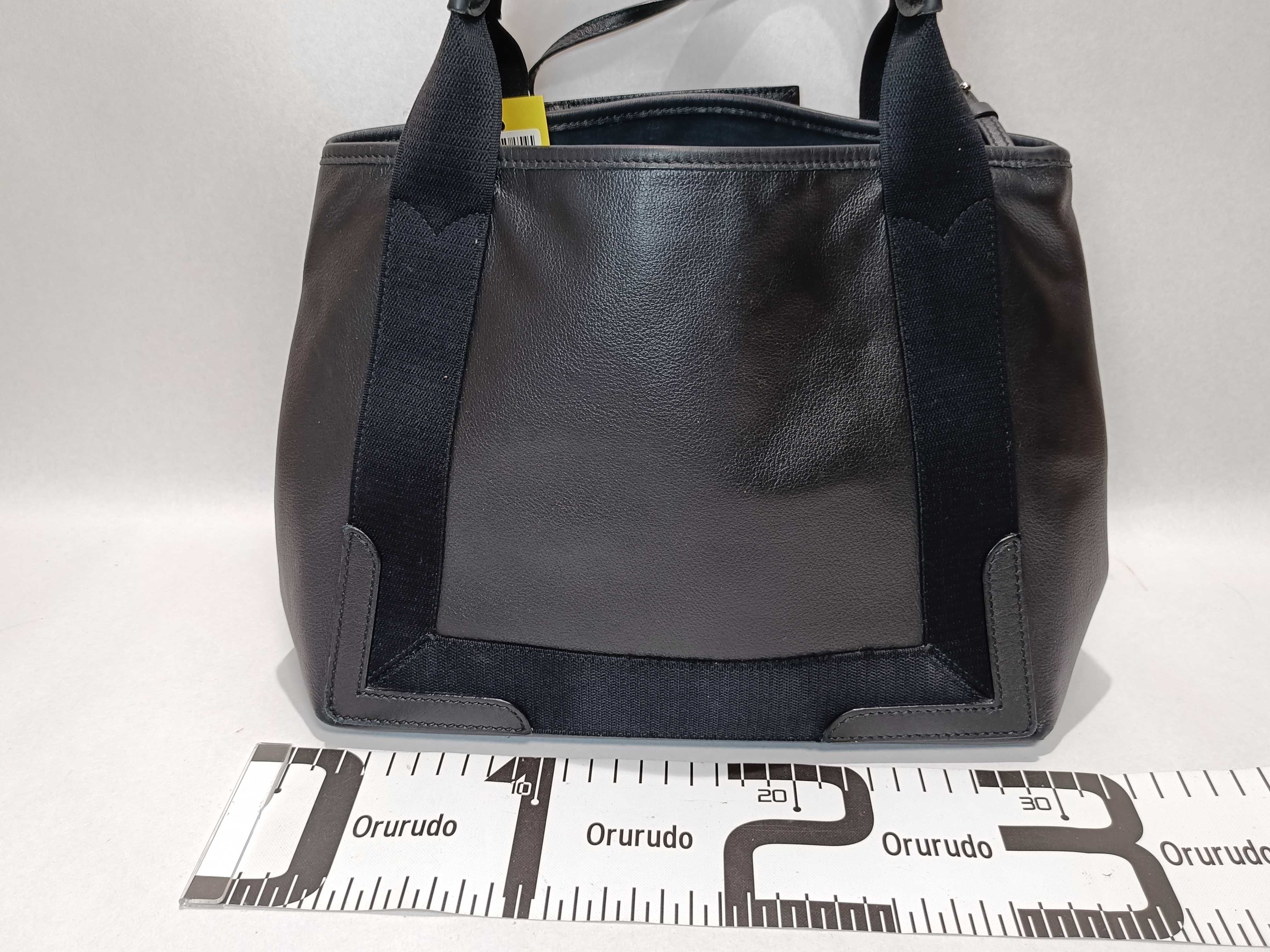 Navy Cabas S Leather Tote Bag with Pouch (Handbag) — view 2