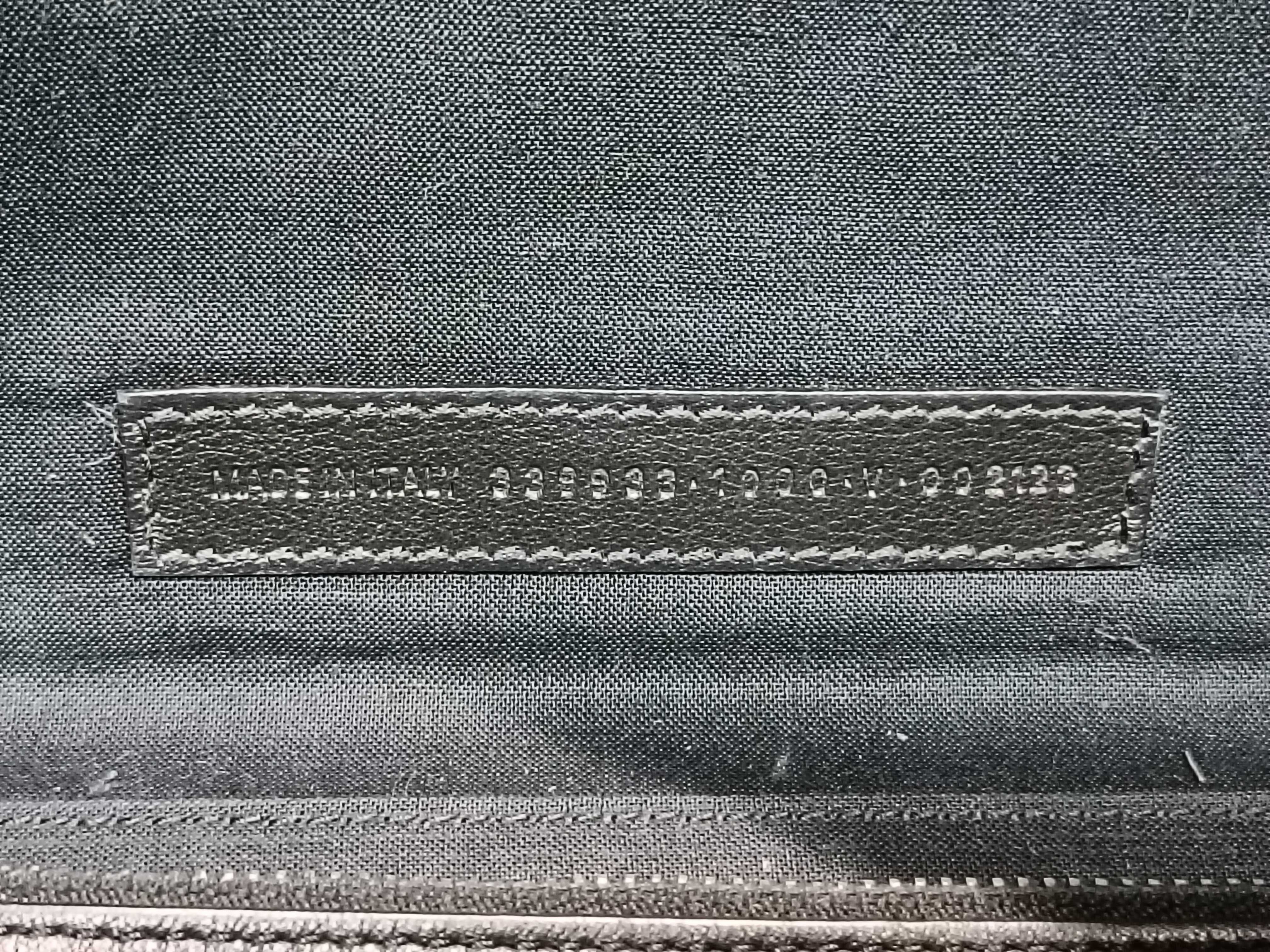 Navy Cabas S Leather Tote Bag with Pouch (Handbag) — view 13