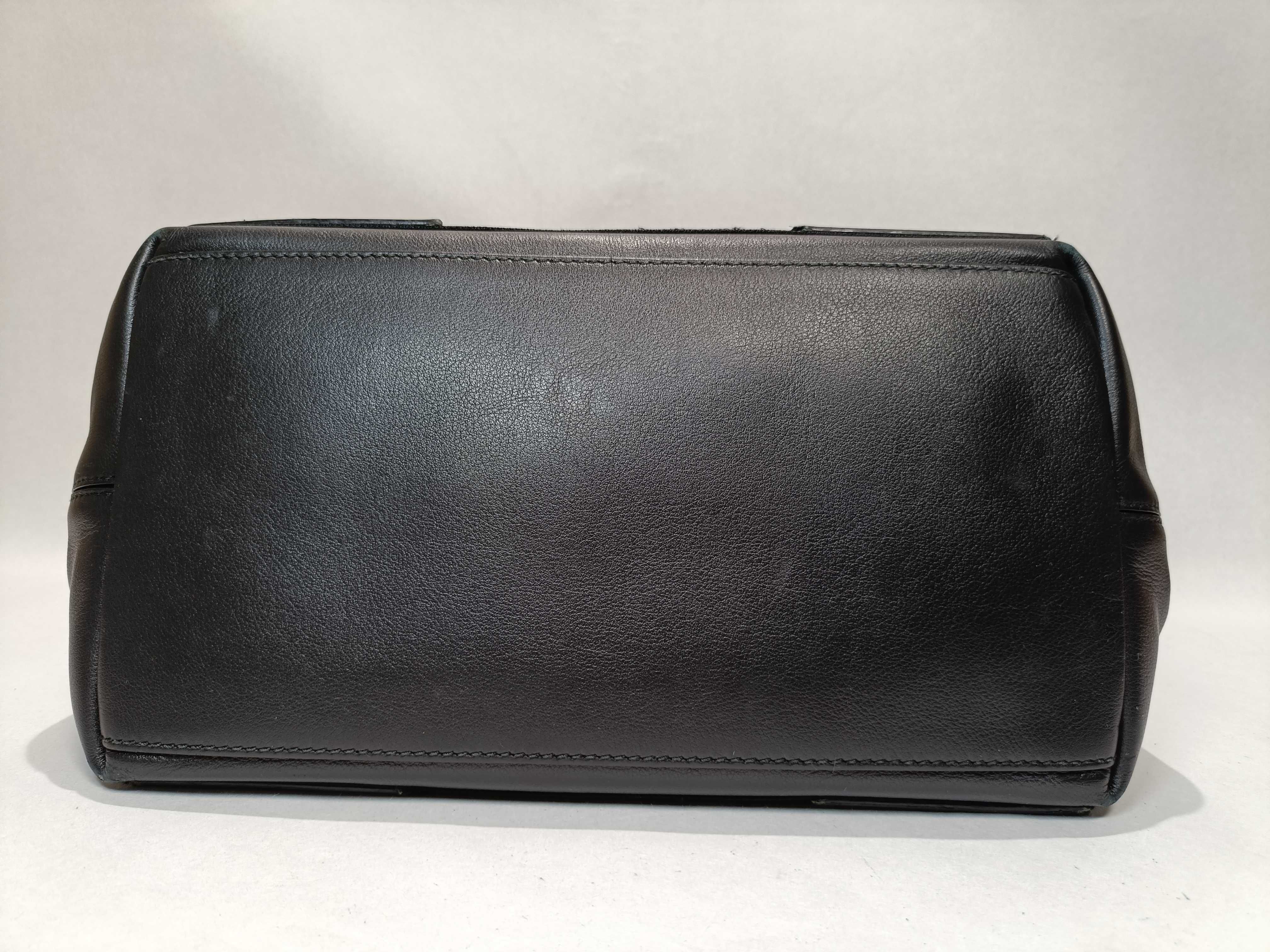 Navy Cabas S Leather Tote Bag with Pouch (Handbag) — view 6