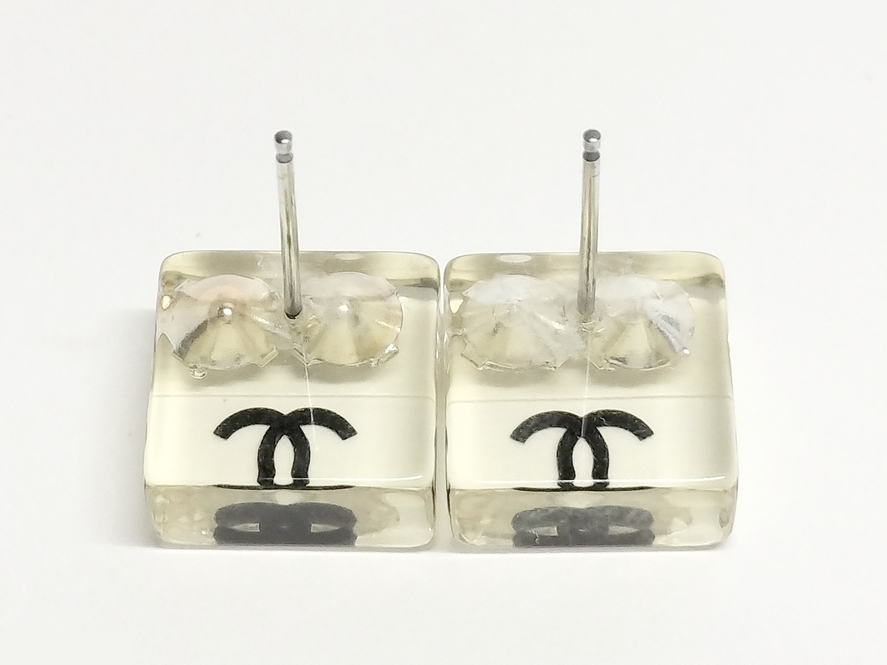 Coco Clear Plastic Earrings — view 3