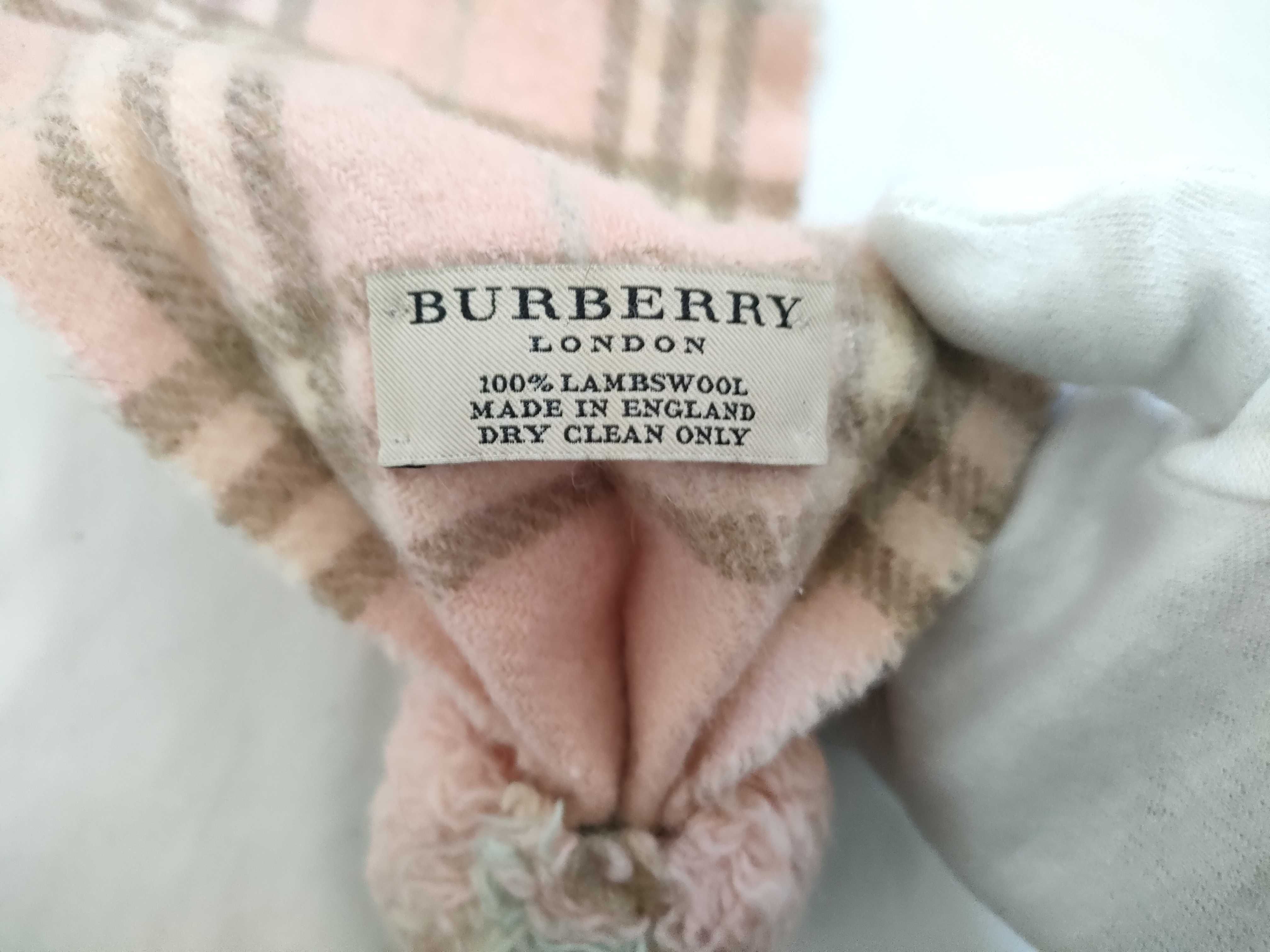 scarf with pom-poms, Nova Check pattern, pink, and other accessories. — view 4