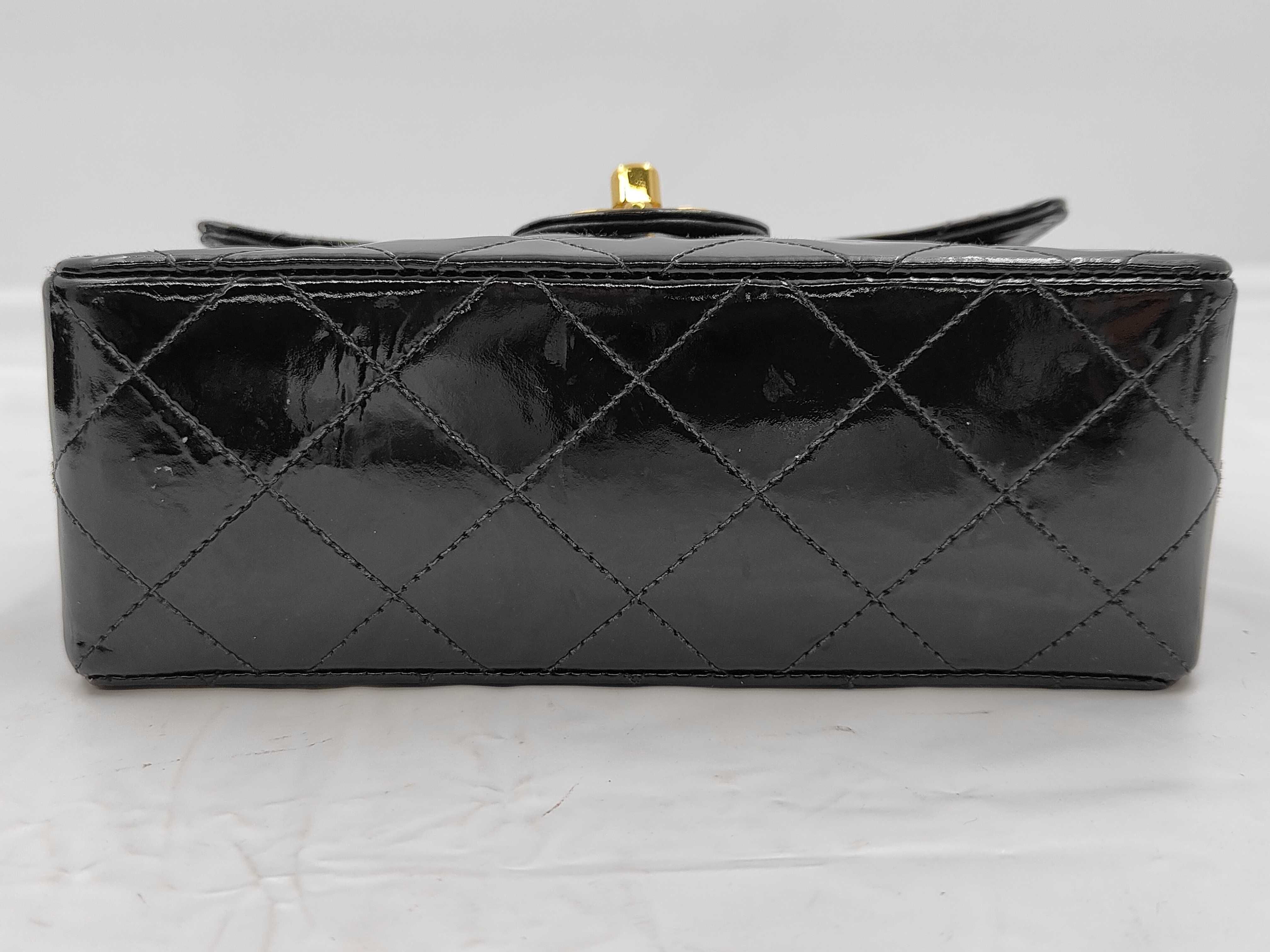 Mini Matelassé Patent Leather Chain Shoulder Bag (Series 2) — view 7