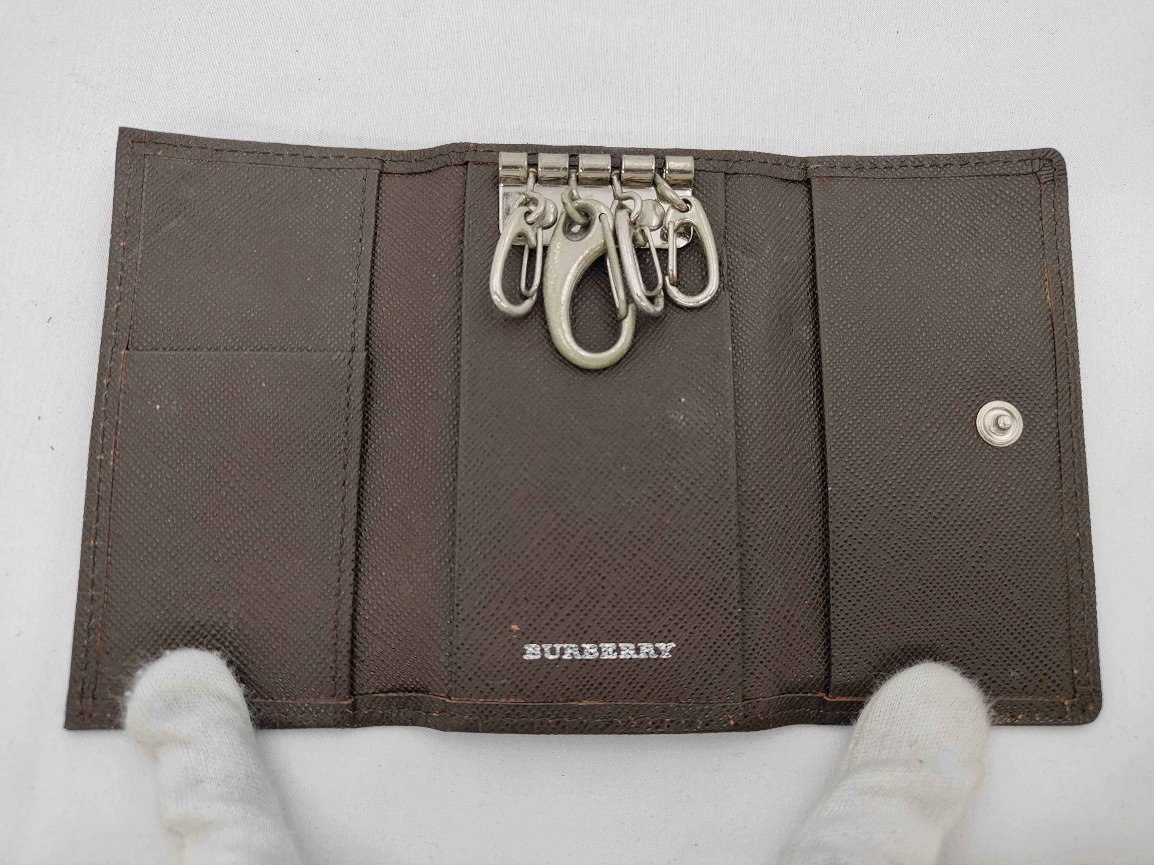 Key Case Brown Block Check Key Case — view 3