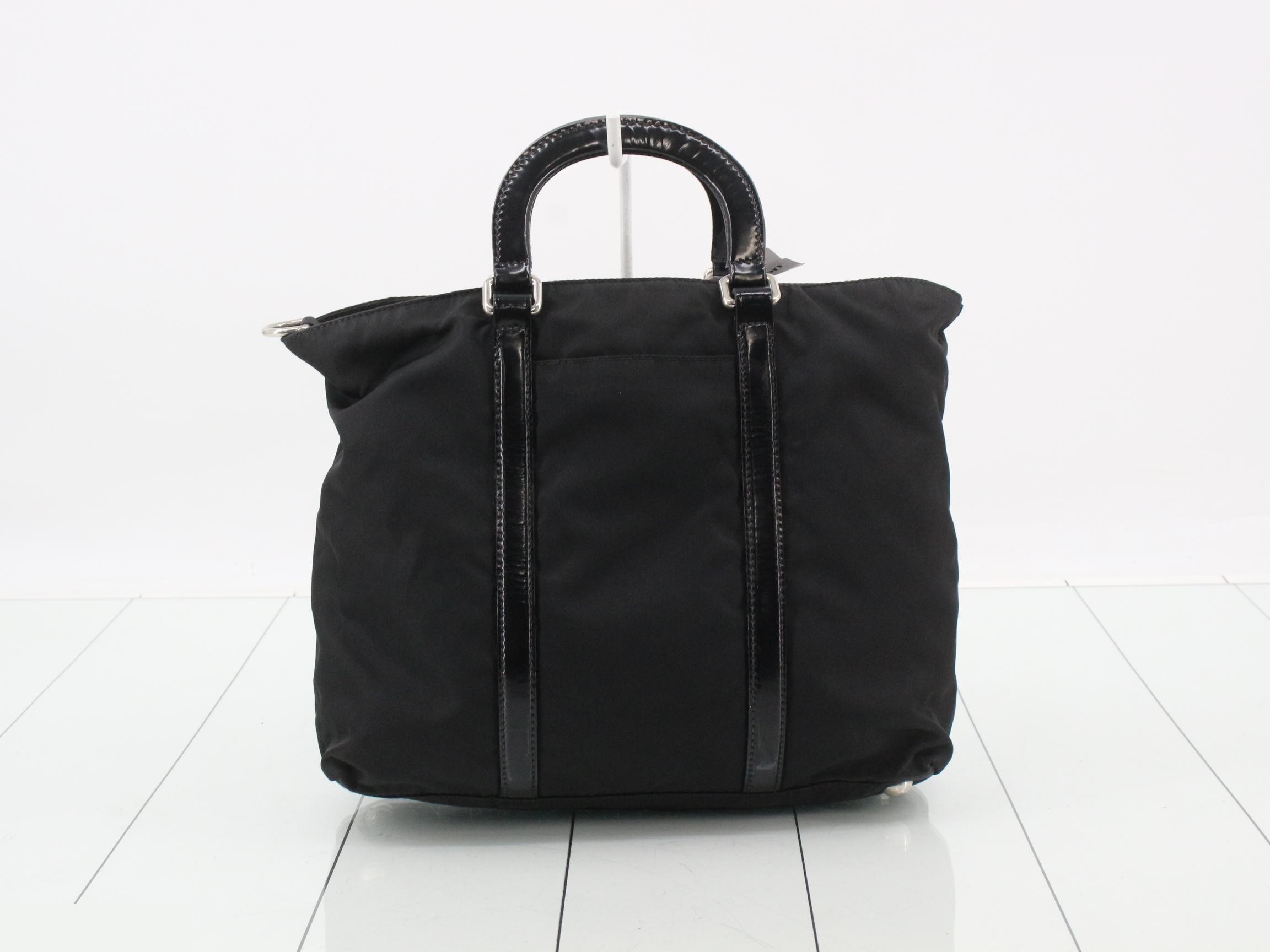 2-Way Handbag/Shoulder Bag, Nylon, Black — view 2