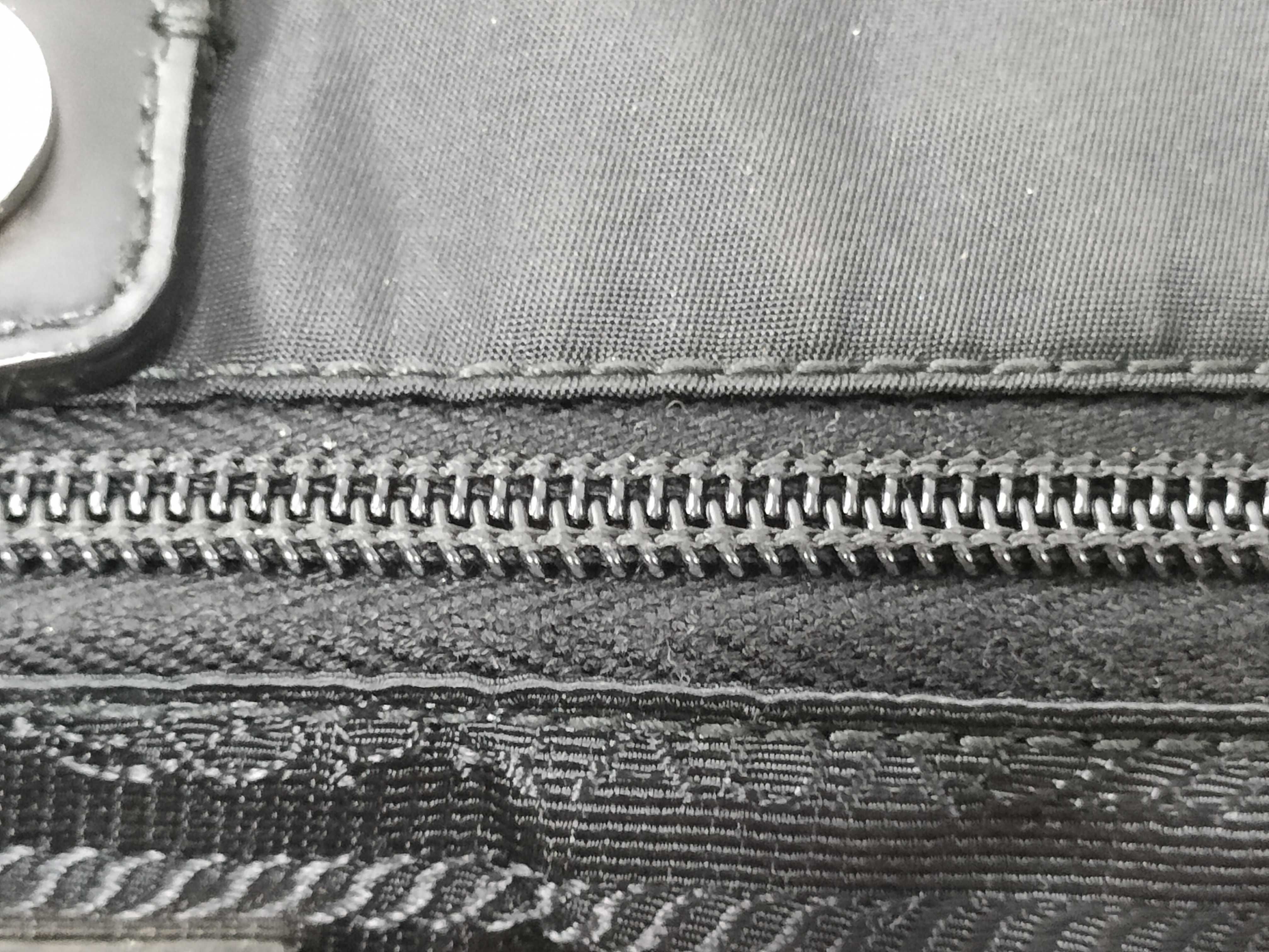 Nylon Prada Nylon Leather Tote Bag Black Tote Bag — view 12
