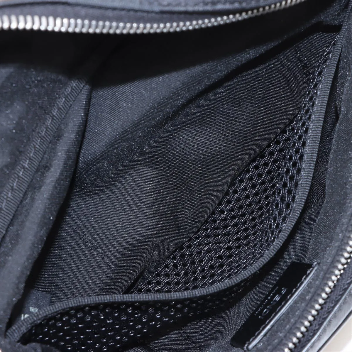 nylon x leather body bag black x yellow 7VA483 — view 8