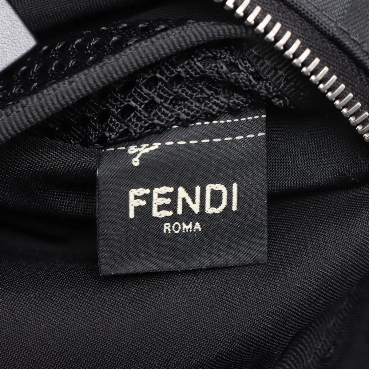 nylon x leather body bag black x yellow 7VA483 — view 10