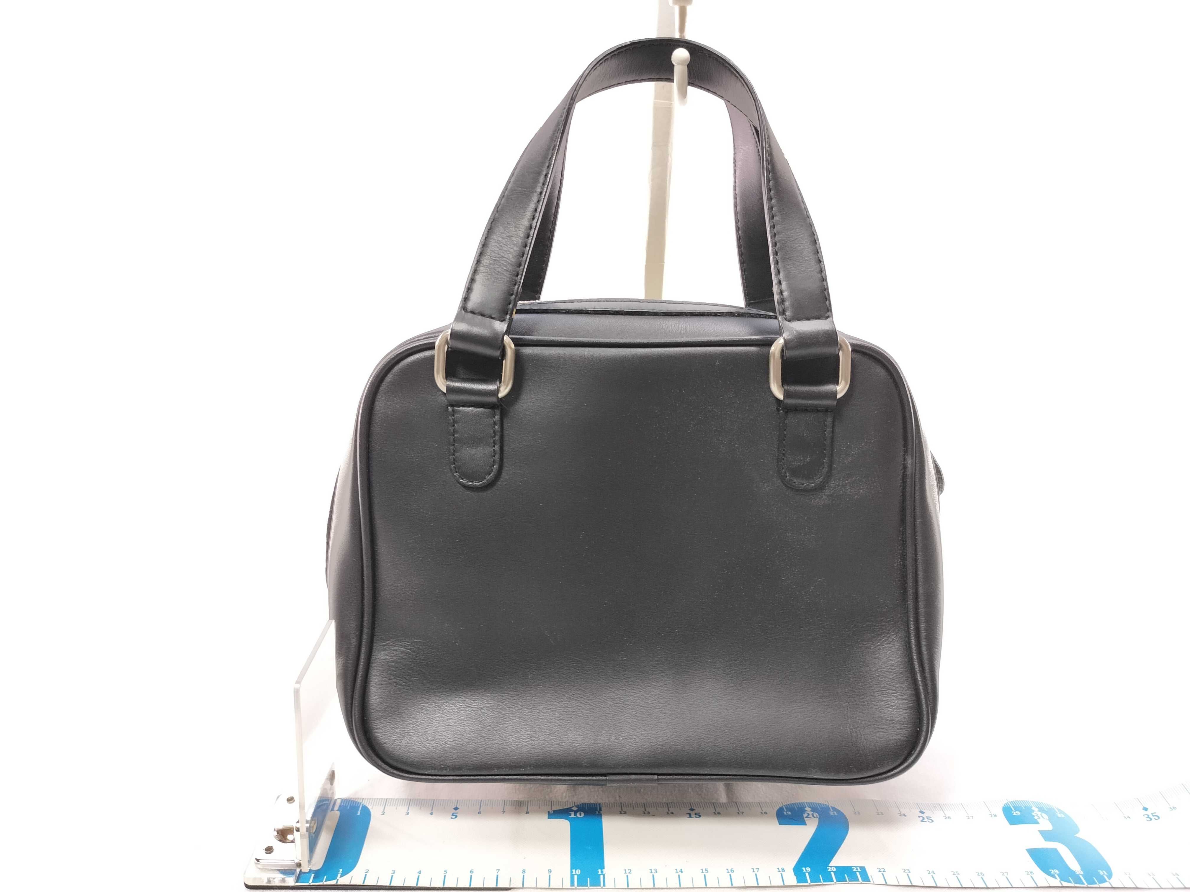 Black Leather Nova Check Handbag — view 2