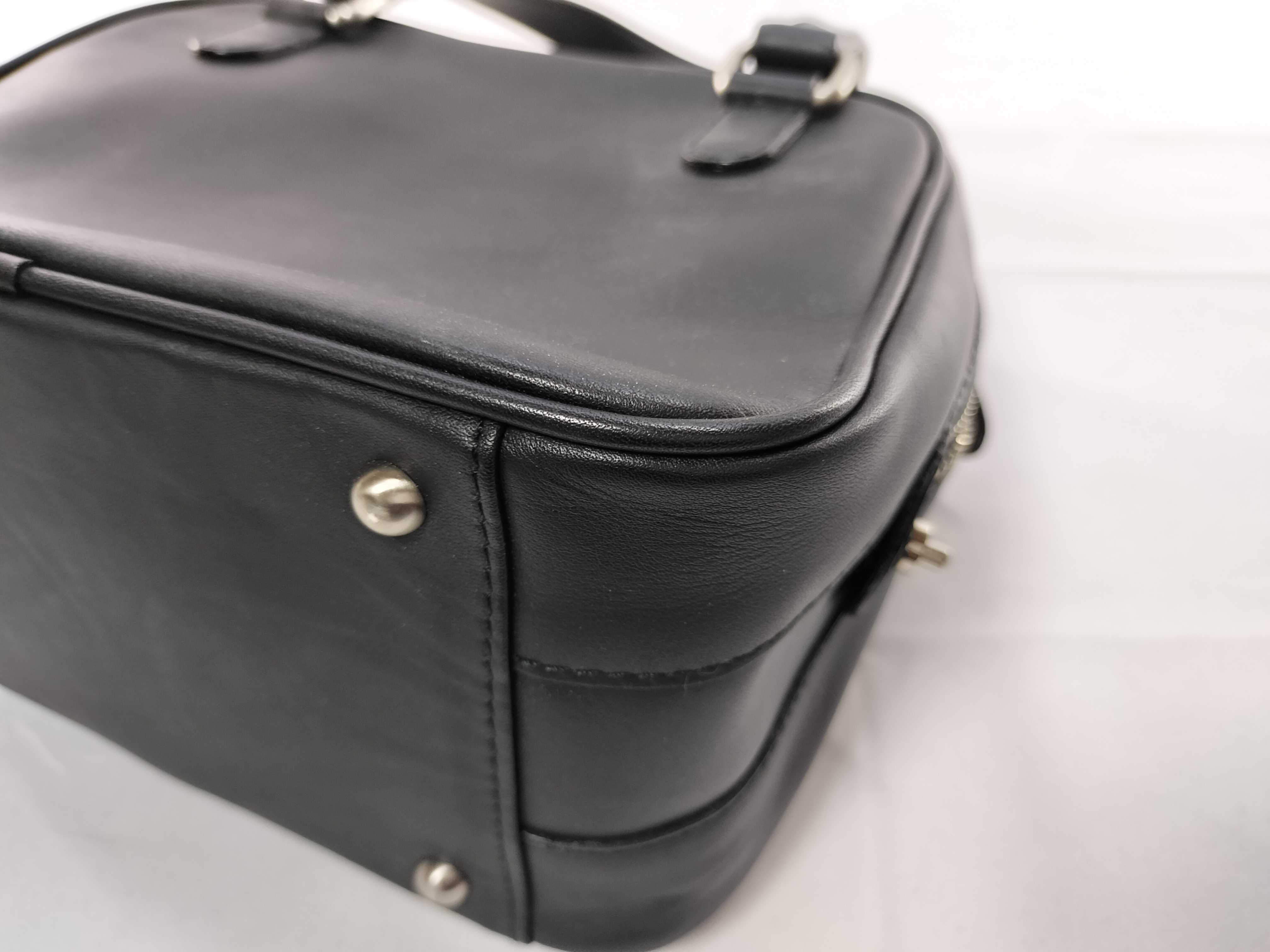 Black Leather Nova Check Handbag — view 6