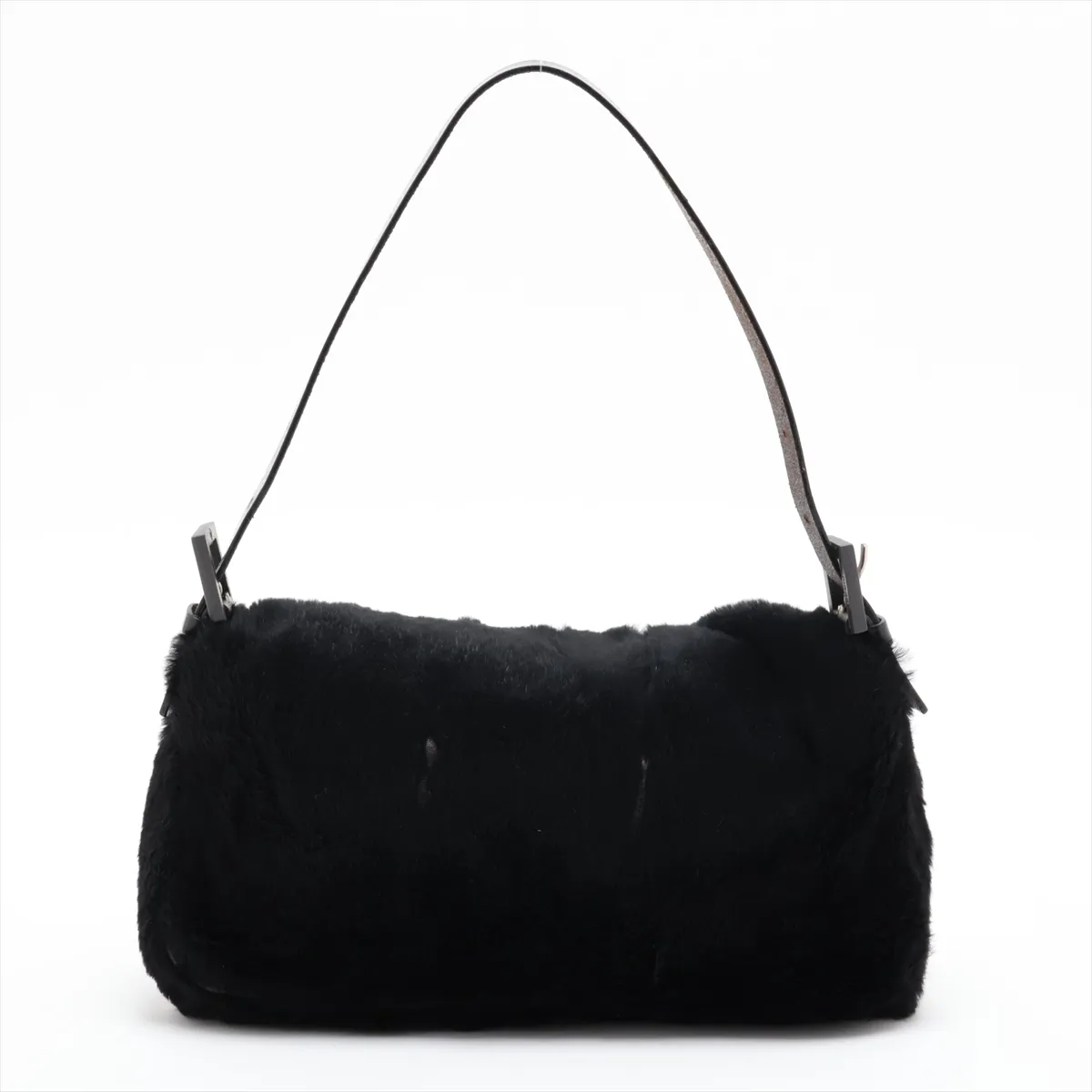 Mamma Bucket 26424 Fur x Leather Shoulder Bag, Black — view 2