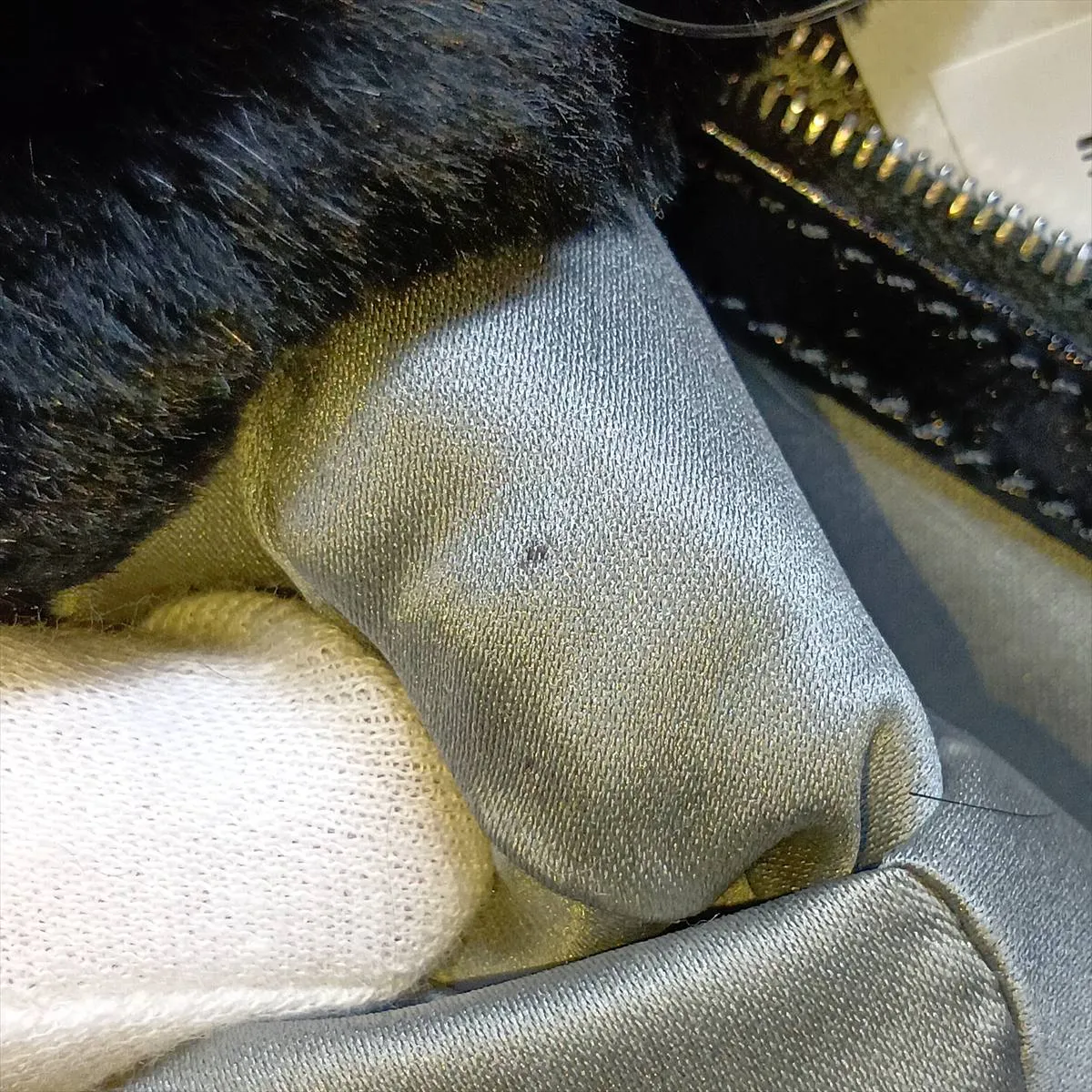 Mamma Bucket 26424 Fur x Leather Shoulder Bag, Black — view 12