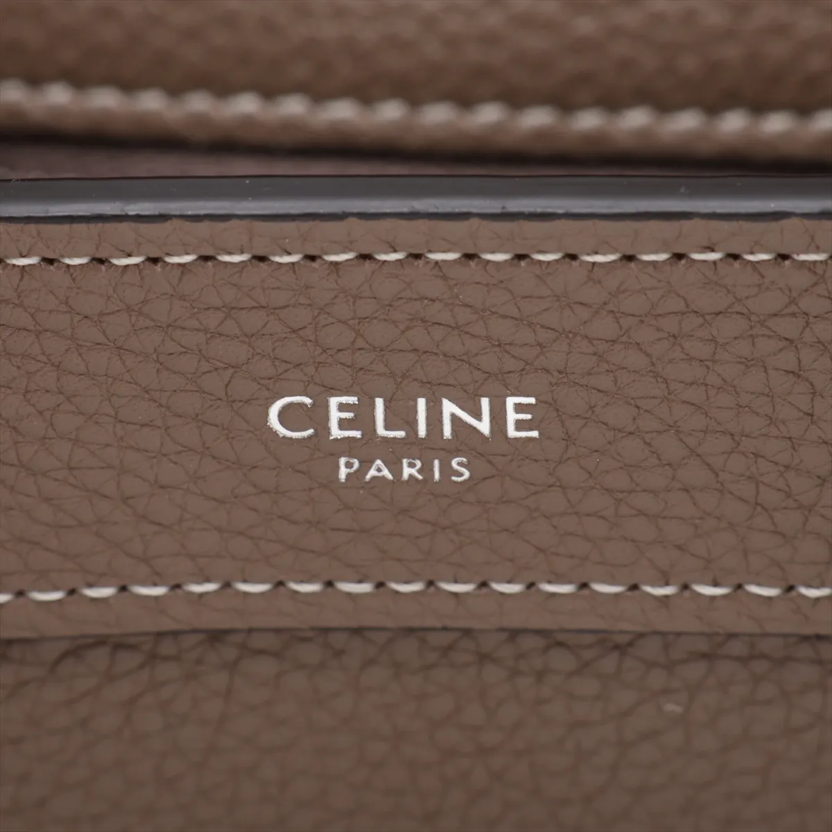Luggage Nano Shopper Leather 2-Way Handbag, Greige — view 11