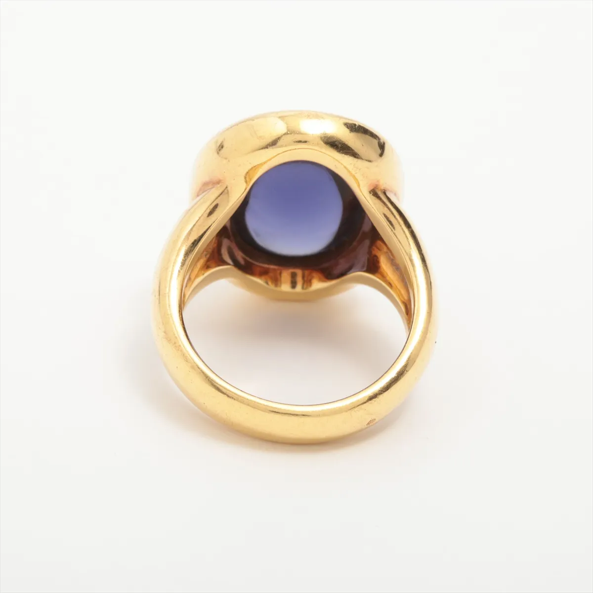 Baignoire Iolite Ring, 750 (Yellow Gold), 19.6g, Size 53, C51172. Features: Stone has — view 2
