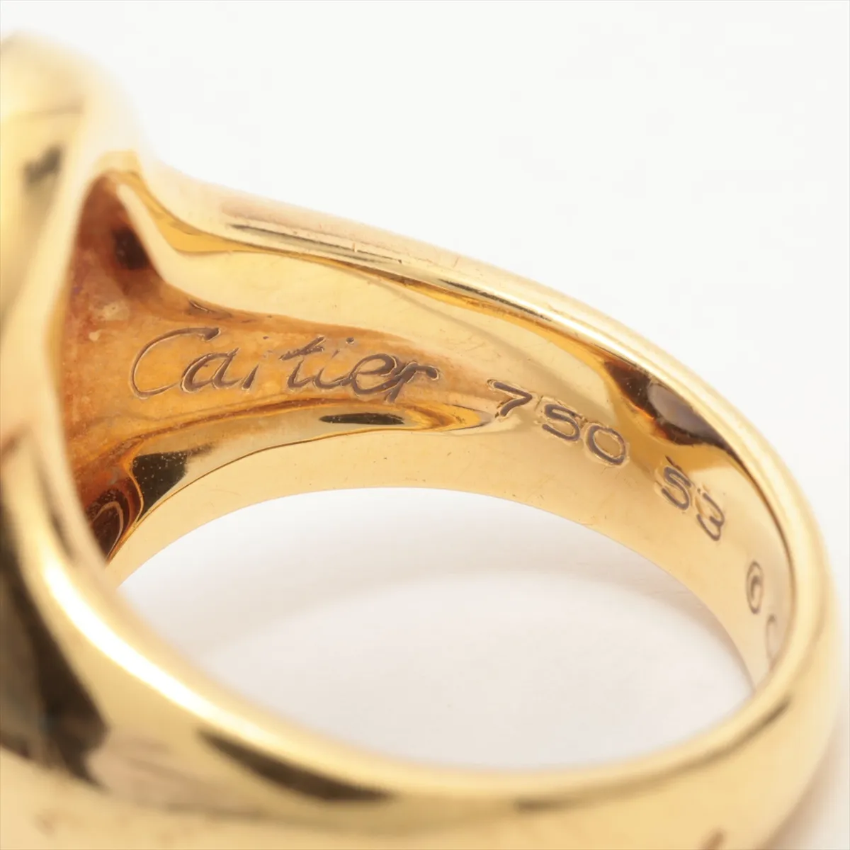 Baignoire Iolite Ring, 750 (Yellow Gold), 19.6g, Size 53, C51172. Features: Stone has — view 3