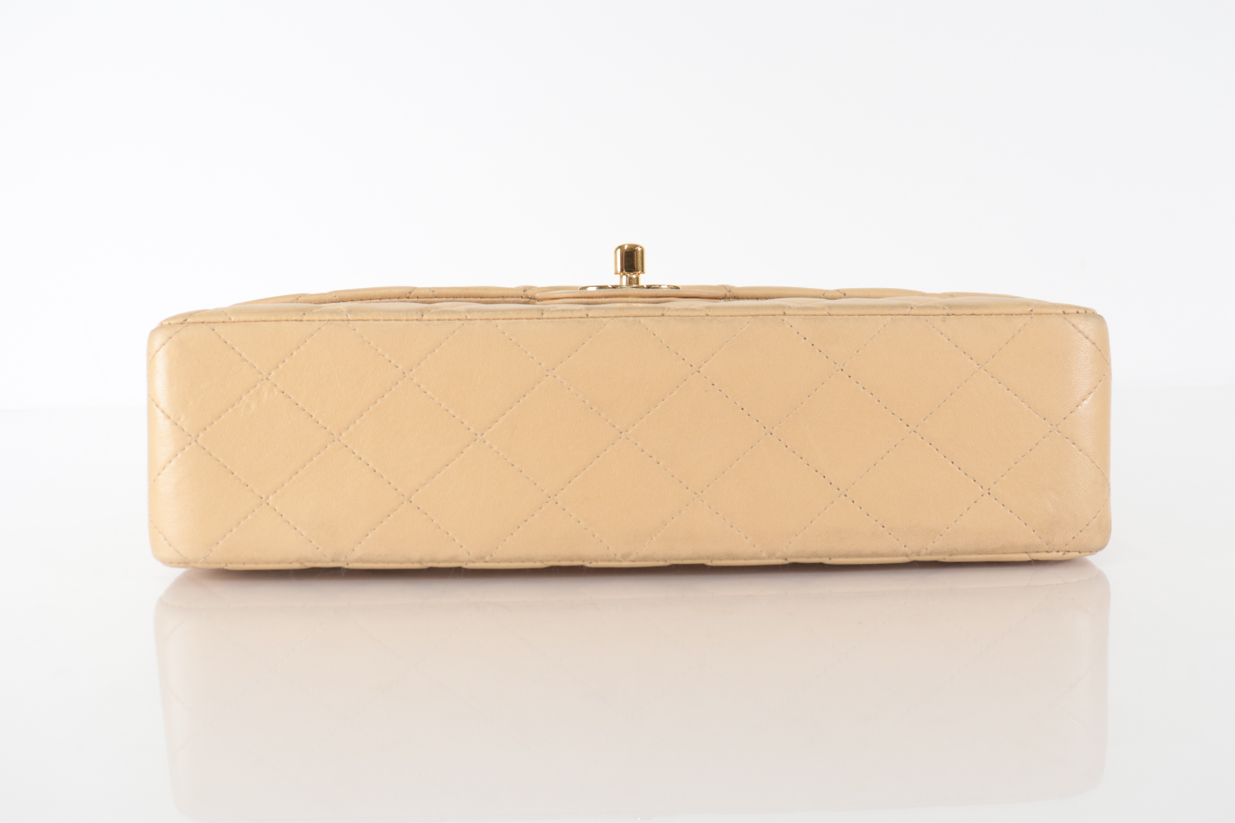W-Flap 25 Lambskin Beige Shoulder Bag (Serial No. 5) — view 7