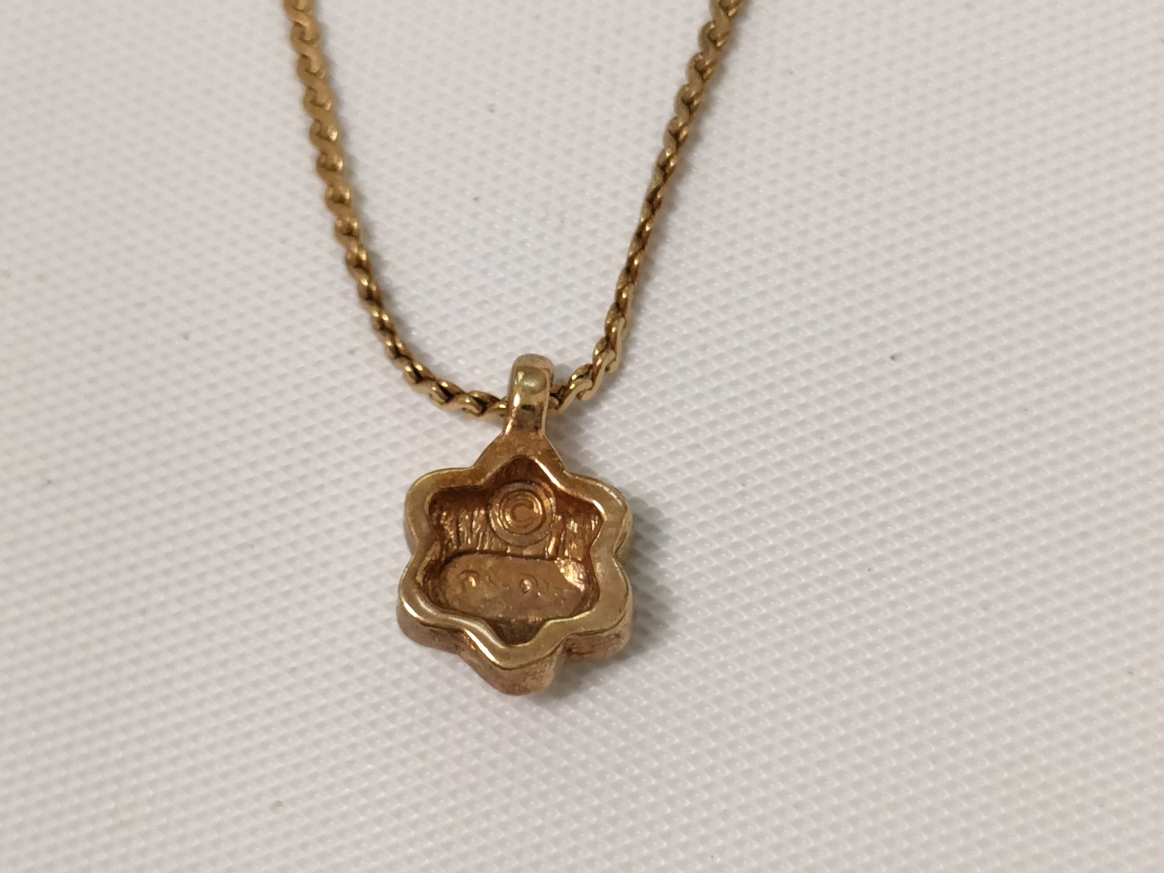 Christian necklace, rhinestone gold necklace — view 7