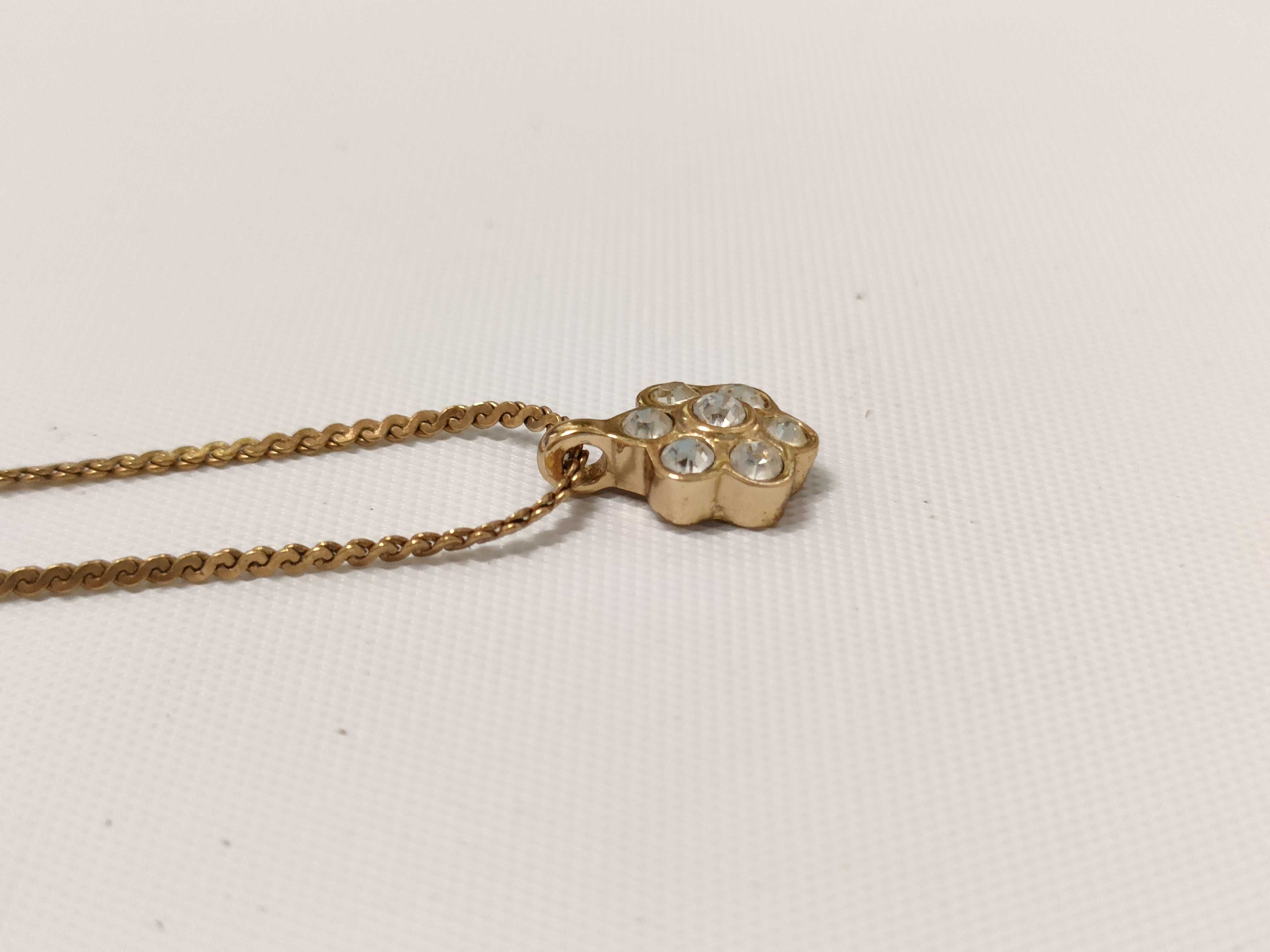 Christian necklace, rhinestone gold necklace — view 8