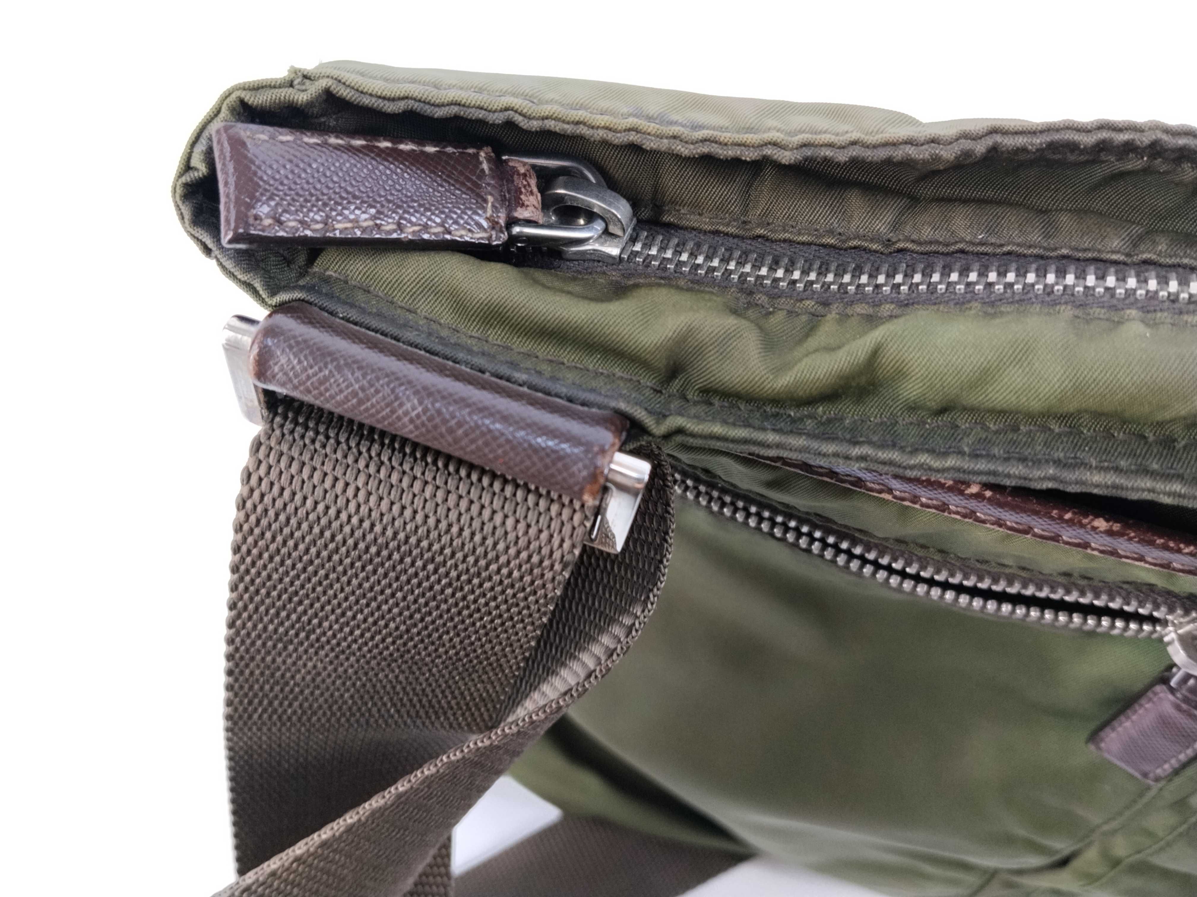 Nylon Shoulder Bag, Khaki Nylon Shoulder Bag — view 9
