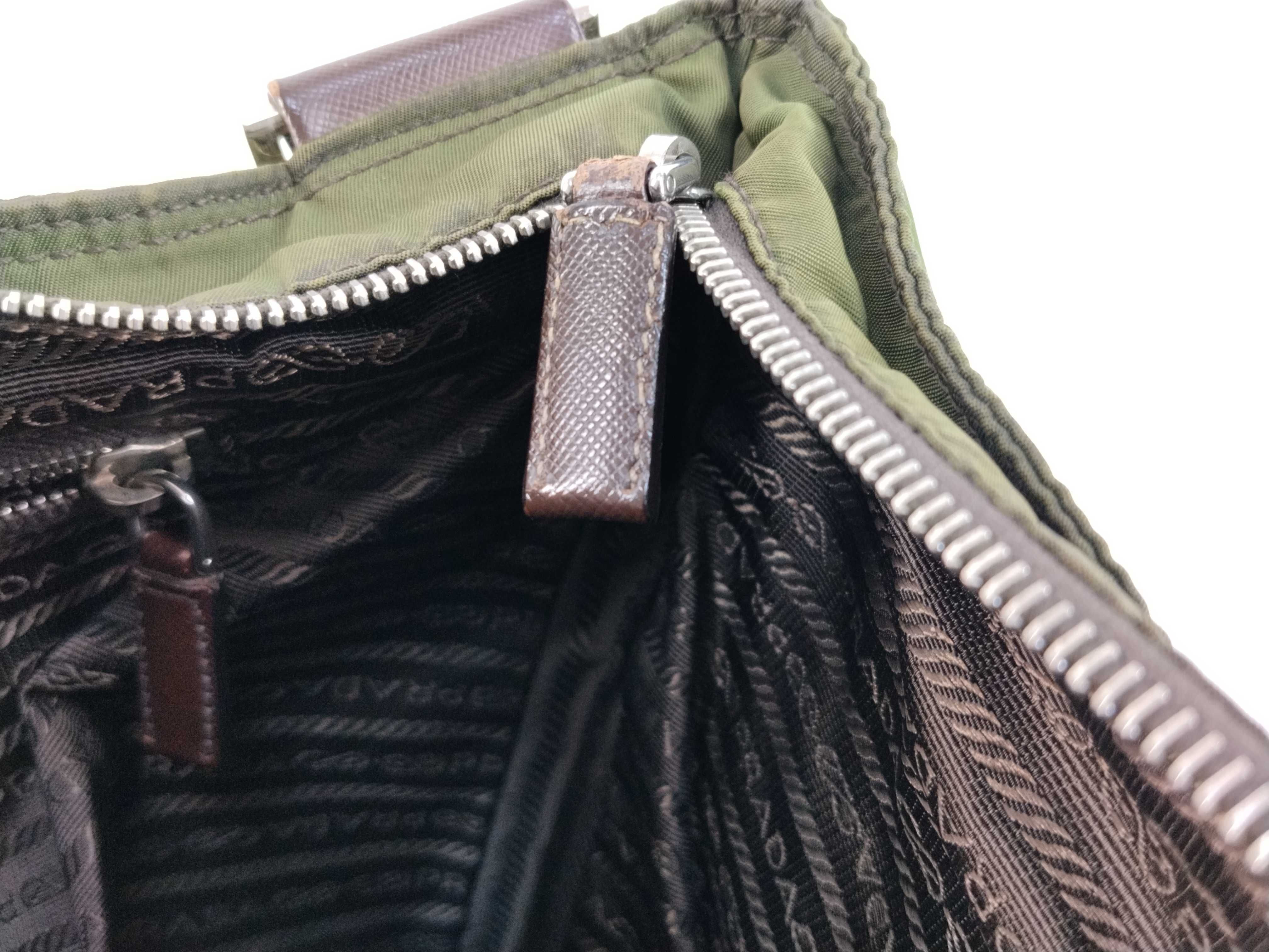 Nylon Shoulder Bag, Khaki Nylon Shoulder Bag — view 10