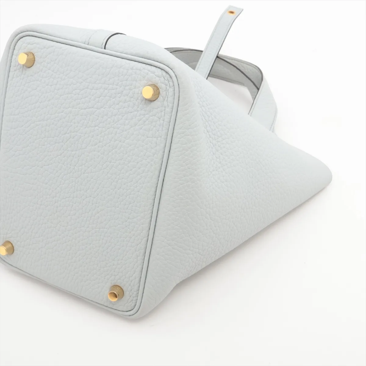 Picotin Lock 18 PM, Taurillon Clemence leather, Pale Blue, Gold hardware, Z: 2021 — view 3