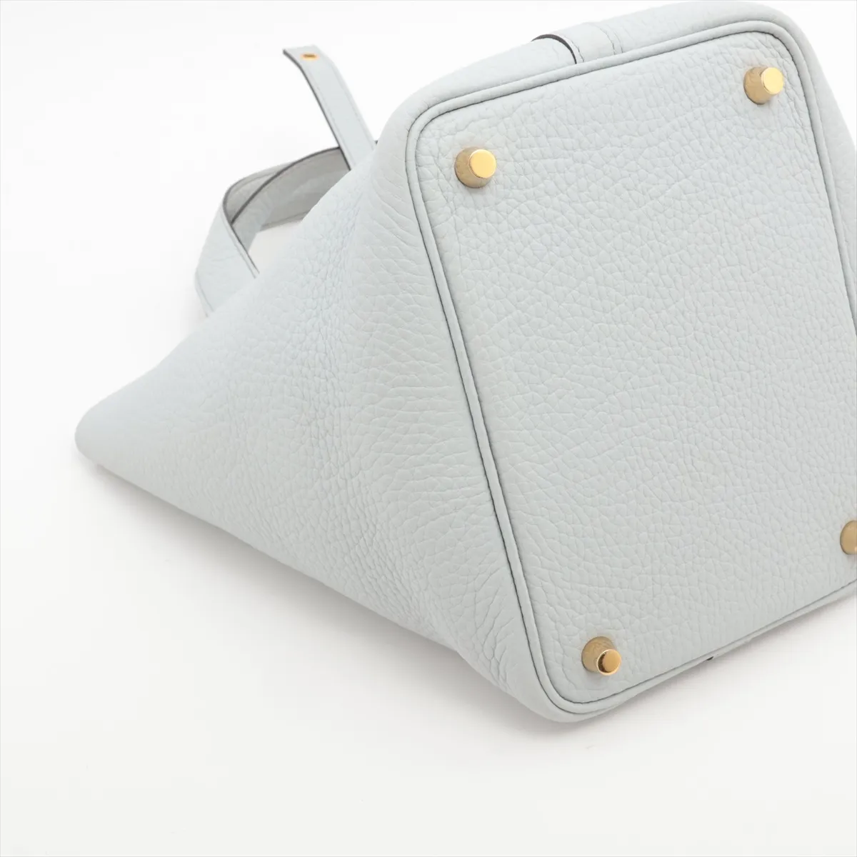 Picotin Lock 18 PM, Taurillon Clemence leather, Pale Blue, Gold hardware, Z: 2021 — view 4