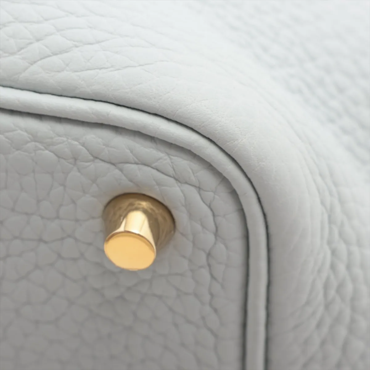 Picotin Lock 18 PM, Taurillon Clemence leather, Pale Blue, Gold hardware, Z: 2021 — view 10