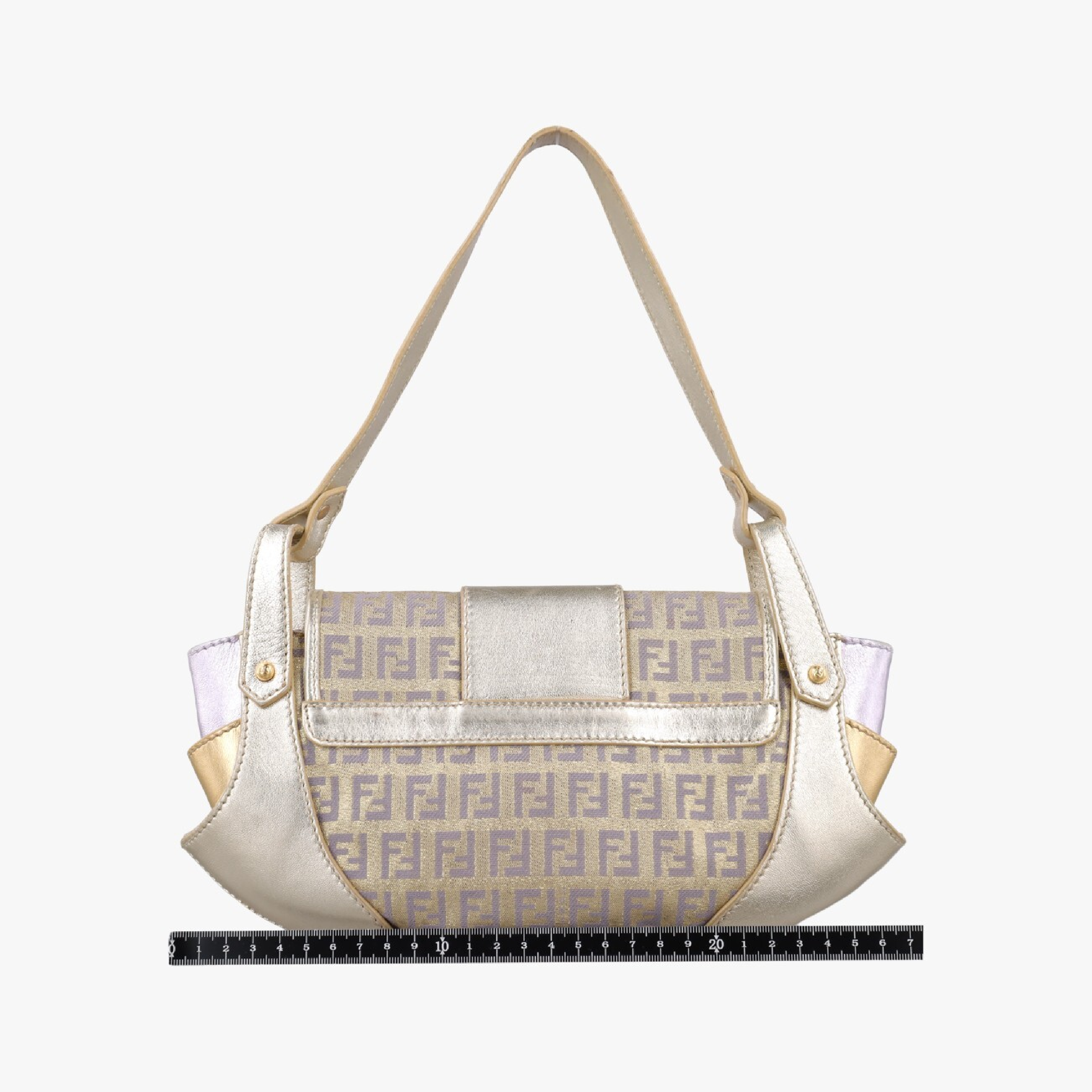 Zucchino Turnlock Gold x Multicolor Canvas x Leather Handbag 8BR429 2354/8BR429/MXK/058 — view 2