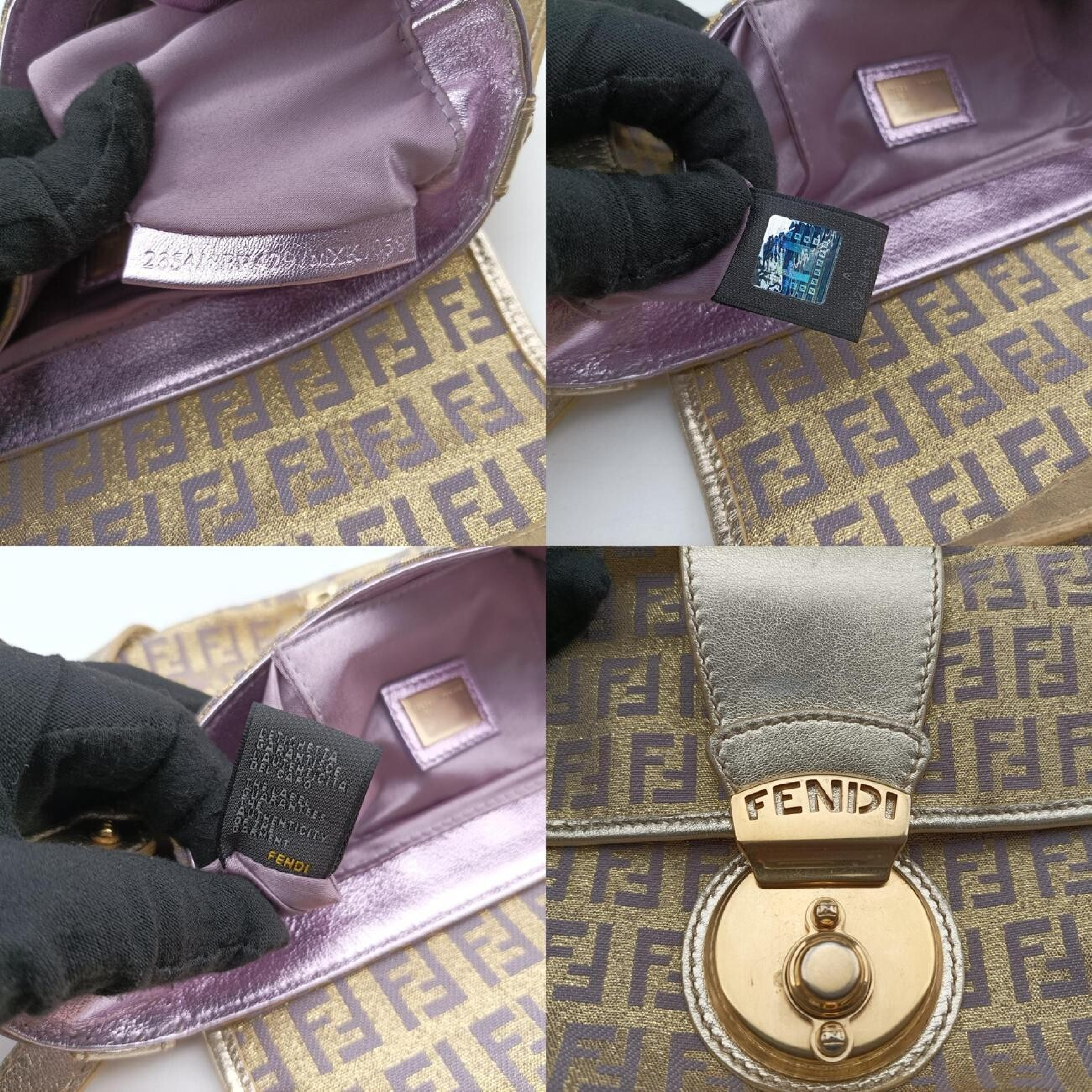 Zucchino Turnlock Gold x Multicolor Canvas x Leather Handbag 8BR429 2354/8BR429/MXK/058 — view 8