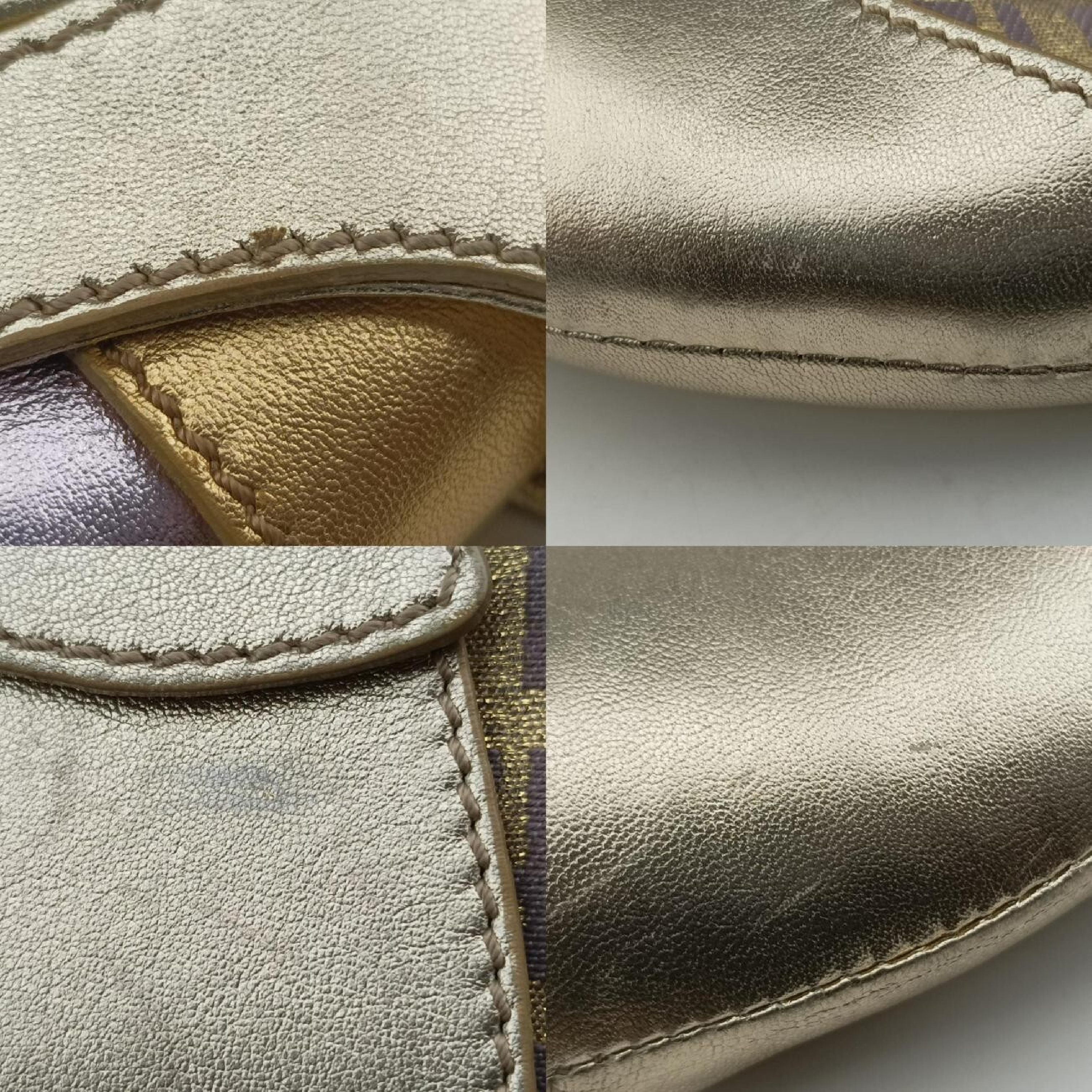 Zucchino Turnlock Gold x Multicolor Canvas x Leather Handbag 8BR429 2354/8BR429/MXK/058 — view 10