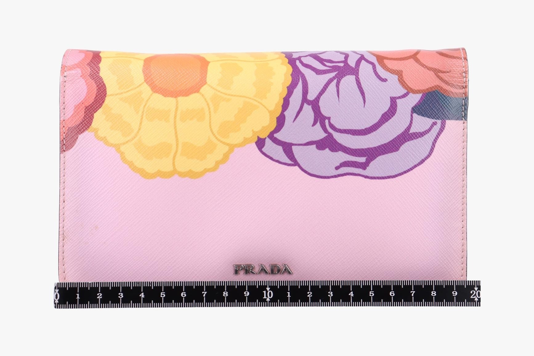 Lip print Saffiano leather, pink x multicolor — view 2