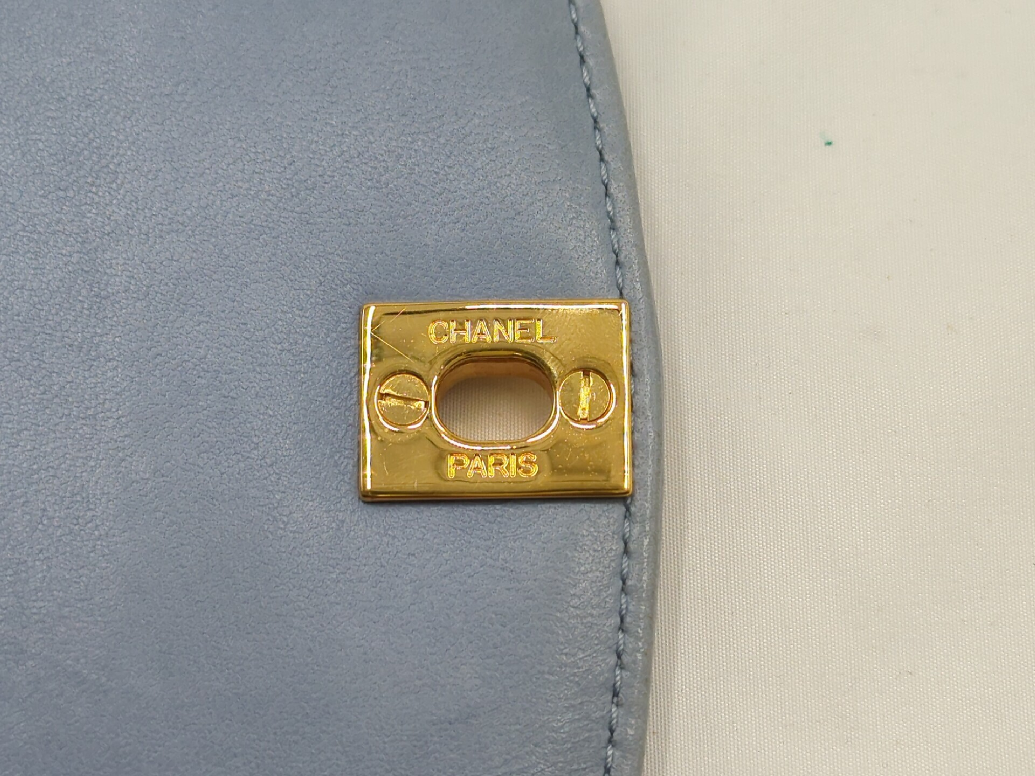 Lambskin Matelassé Turnlock Blue Shoulder Bag — view 12