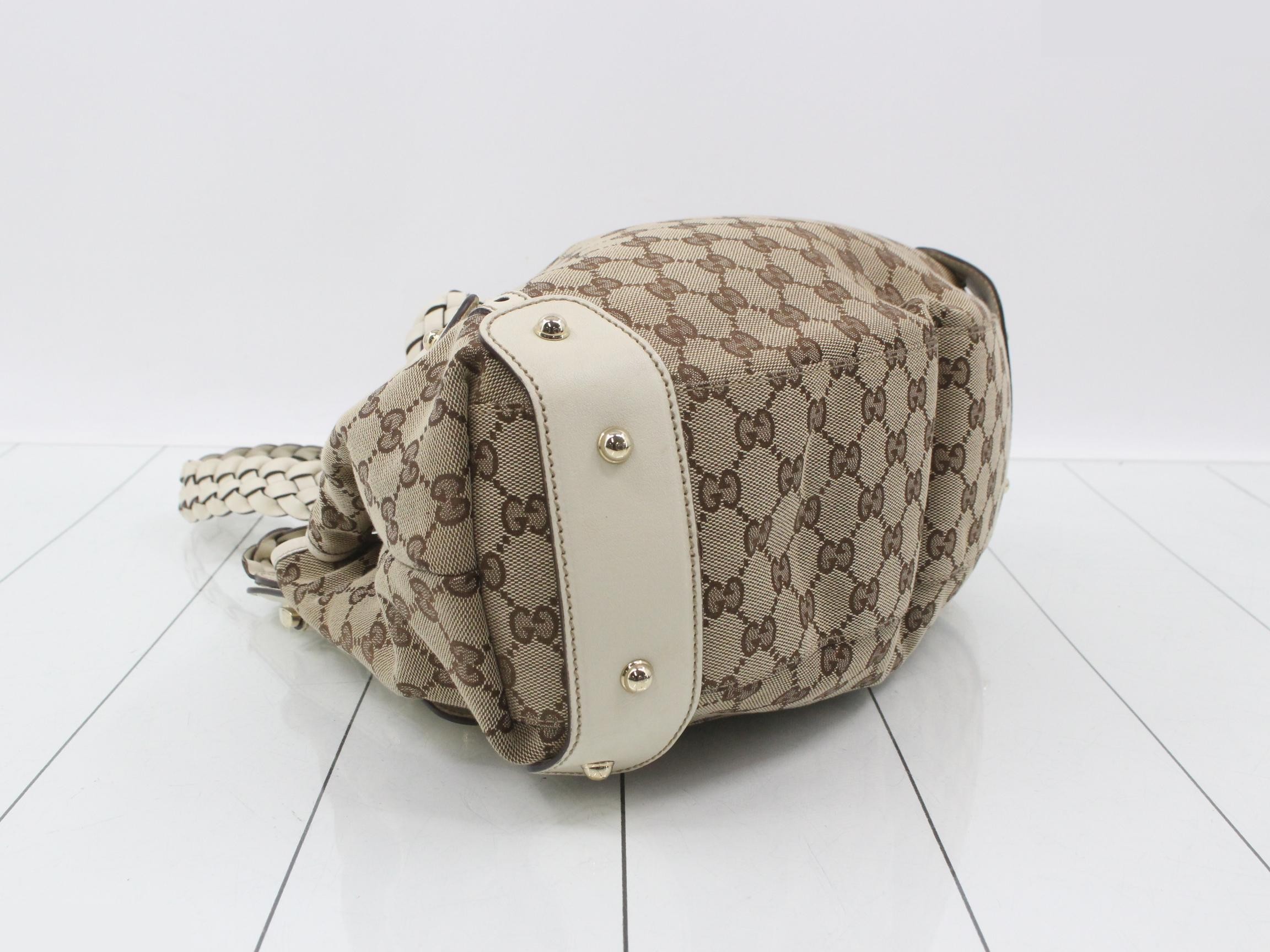 GG Canvas Horsebit Tote Bag Handbag (Woven Design) — view 5