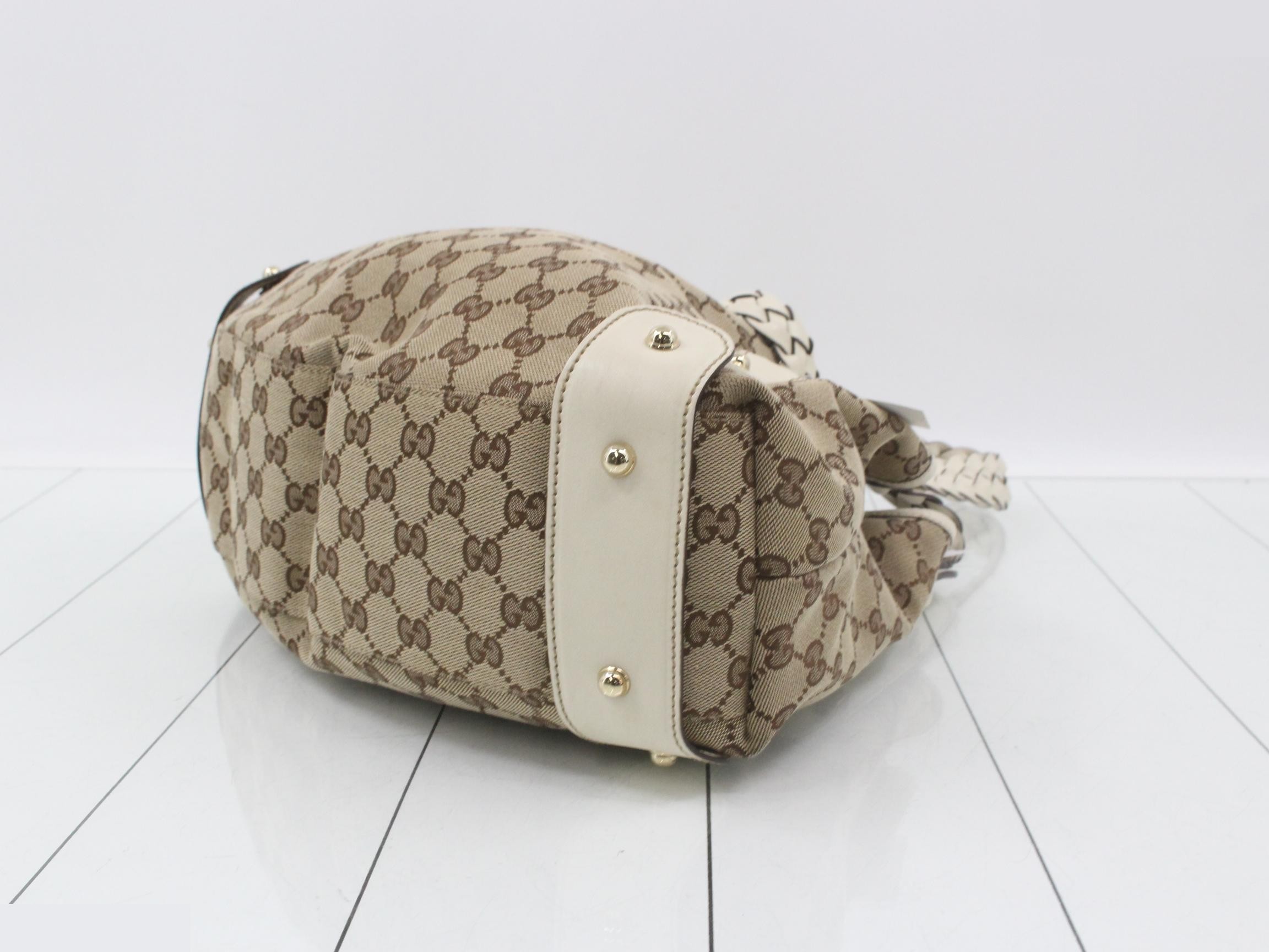 GG Canvas Horsebit Tote Bag Handbag (Woven Design) — view 6