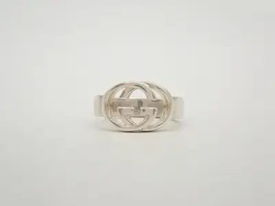 Interlocking GG 925 4.8g Ring, Stamped 14, Actual Size #13