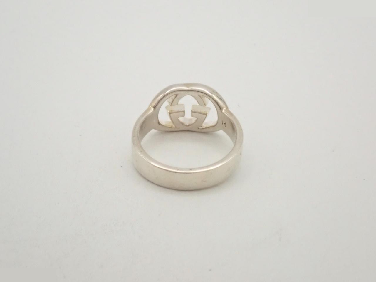 Interlocking GG 925 4.8g Ring, Stamped 14, Actual Size #13 — view 2