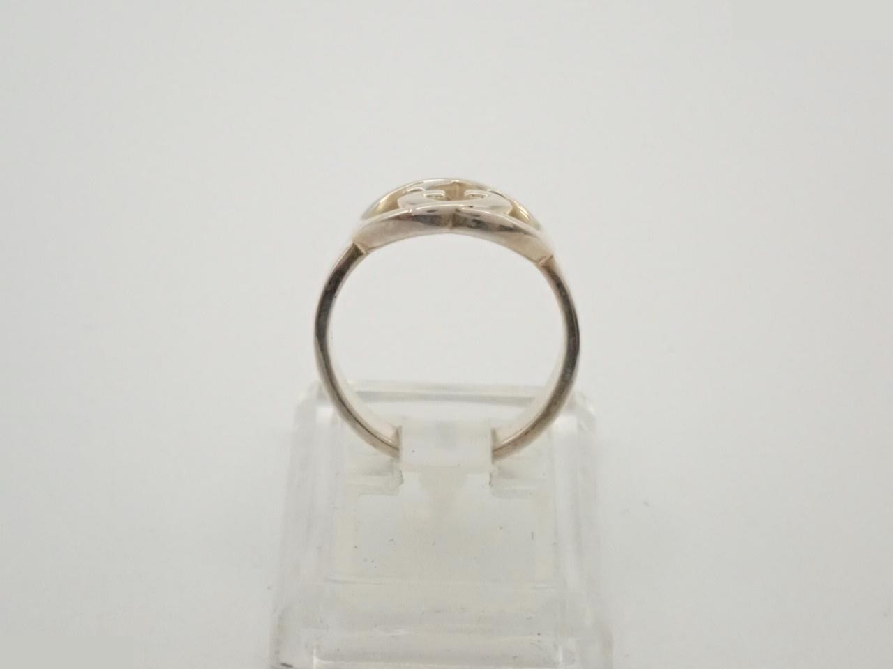 Interlocking GG 925 4.8g Ring, Stamped 14, Actual Size #13 — view 3