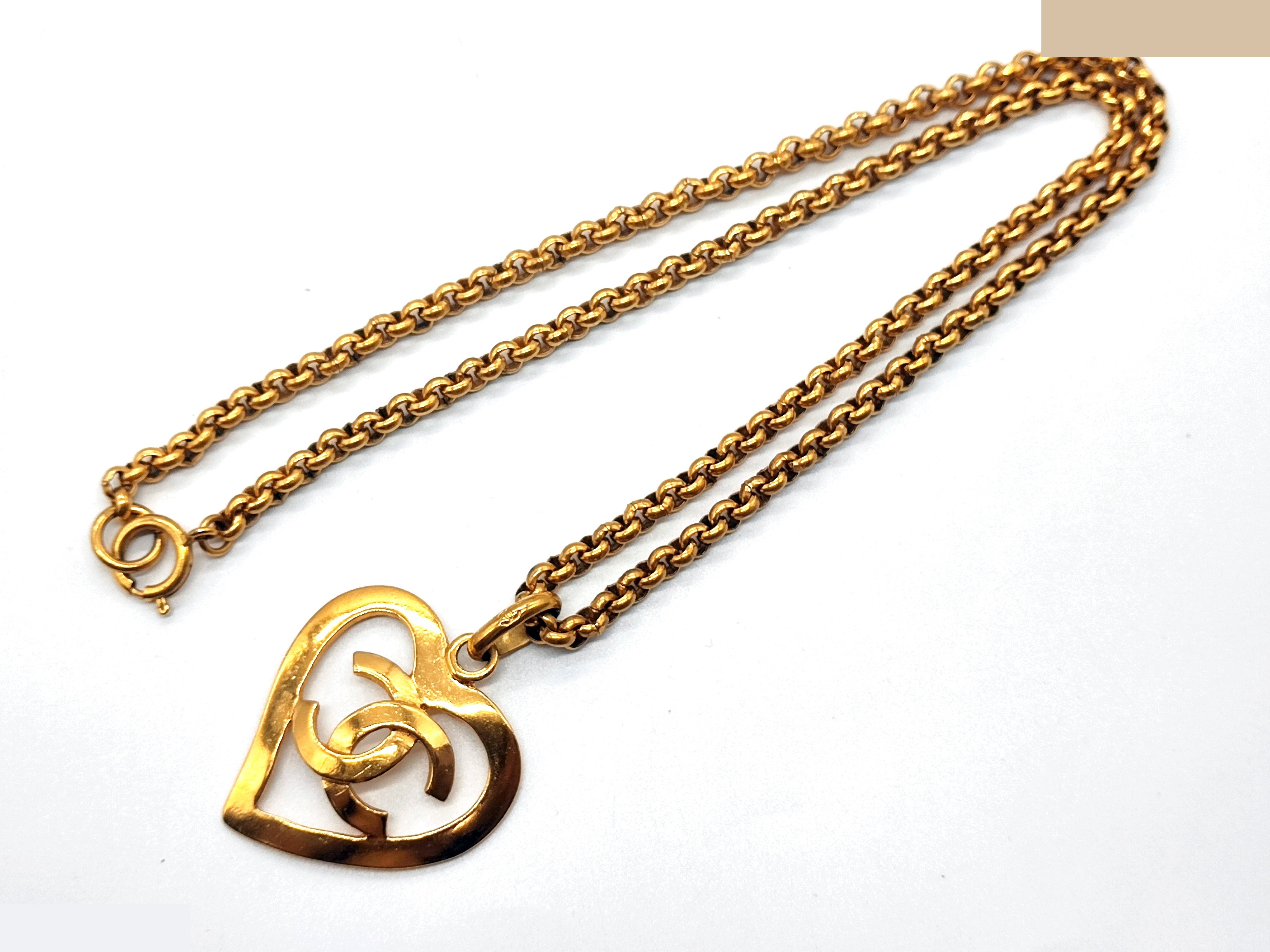 Coco Mark Heart Necklace, 95P, Chain approx. 60cm — view 5