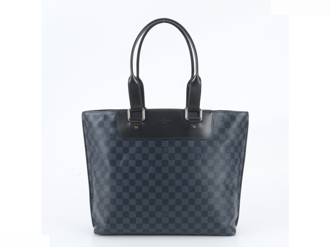 Damier Cobalt Cabas Voyage N41397 Leather Tote Bag