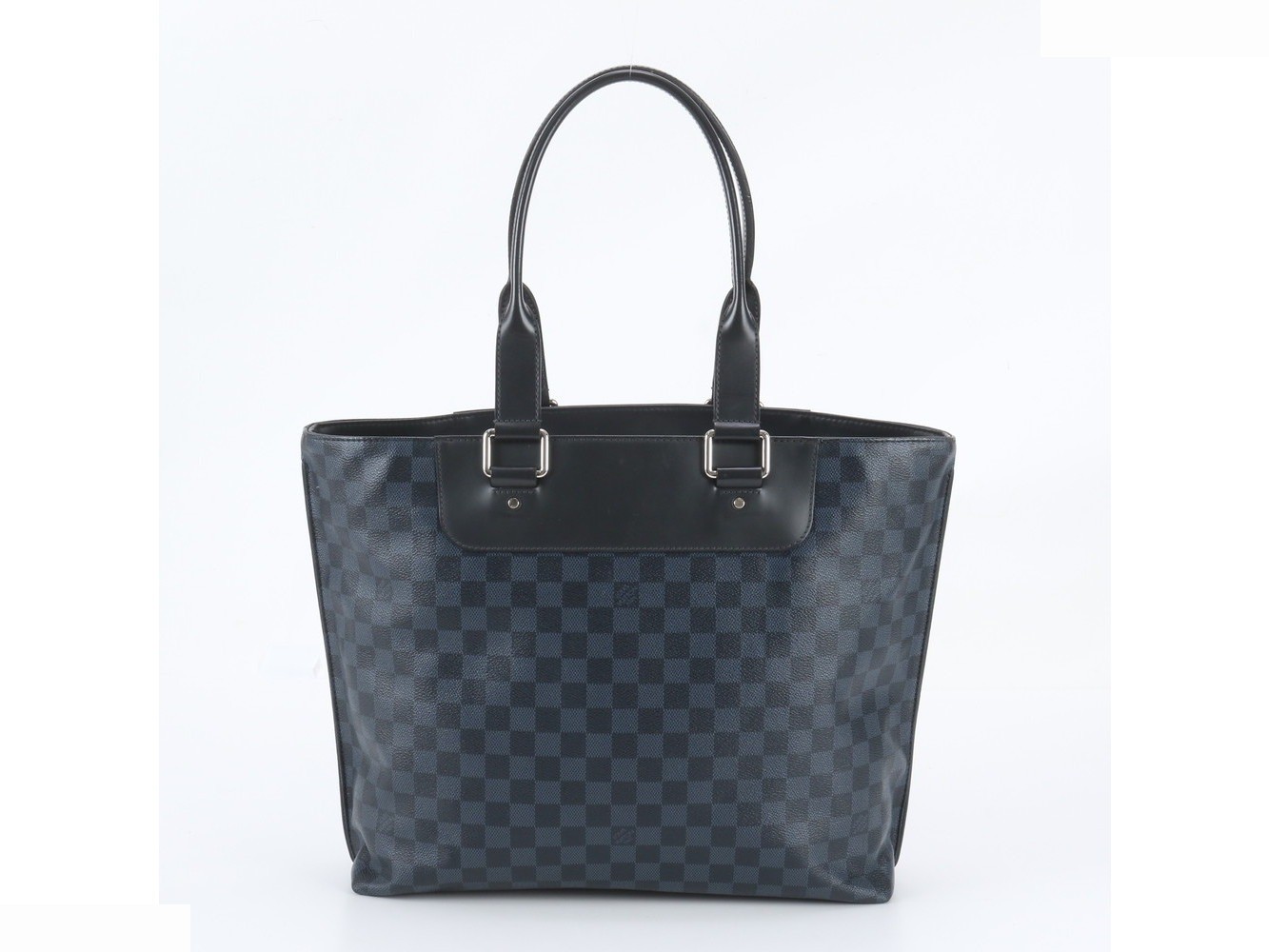 Damier Cobalt Cabas Voyage N41397 Leather Tote Bag — view 3