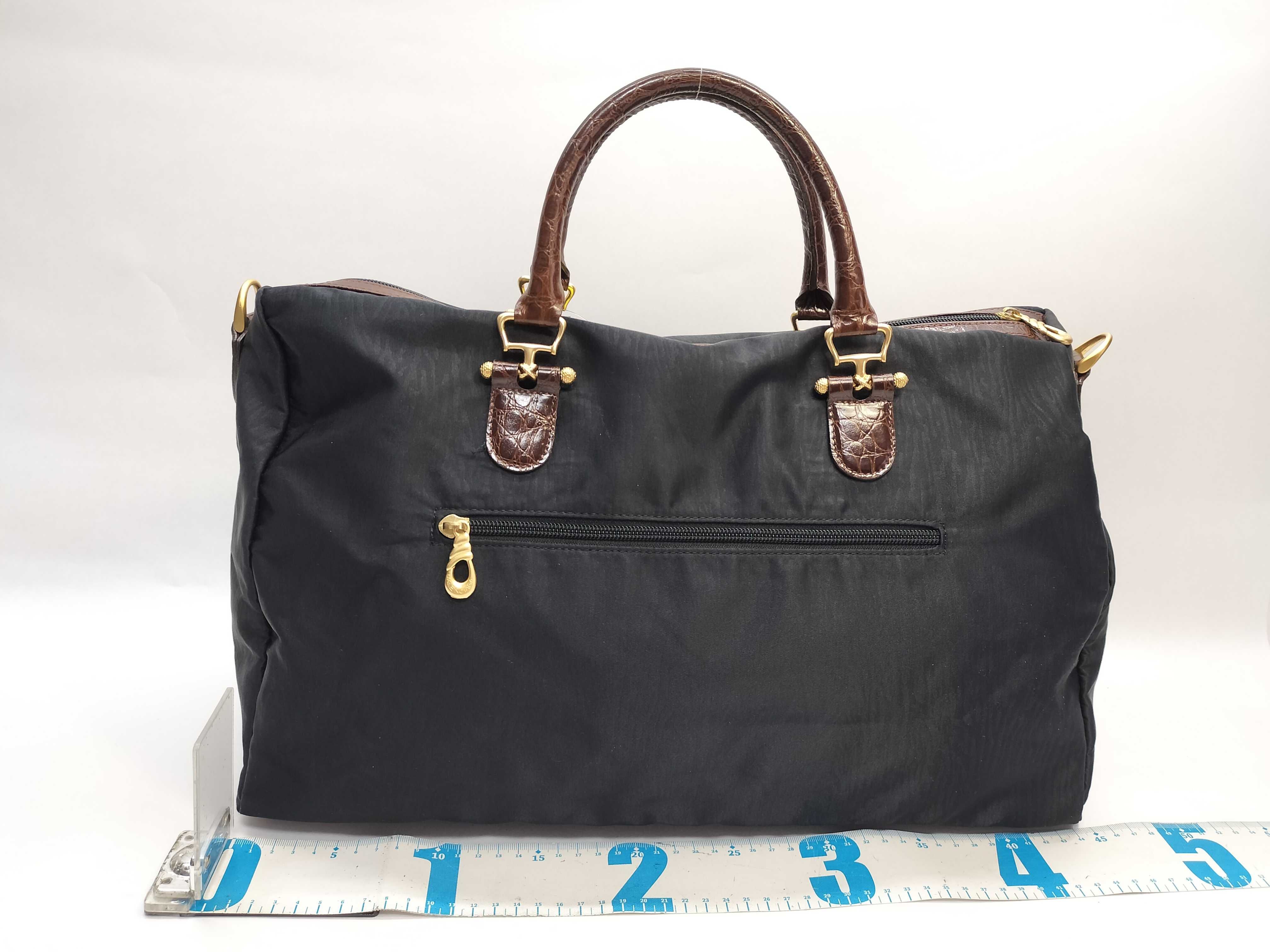 Nylon x Leather Boston Bag — view 2