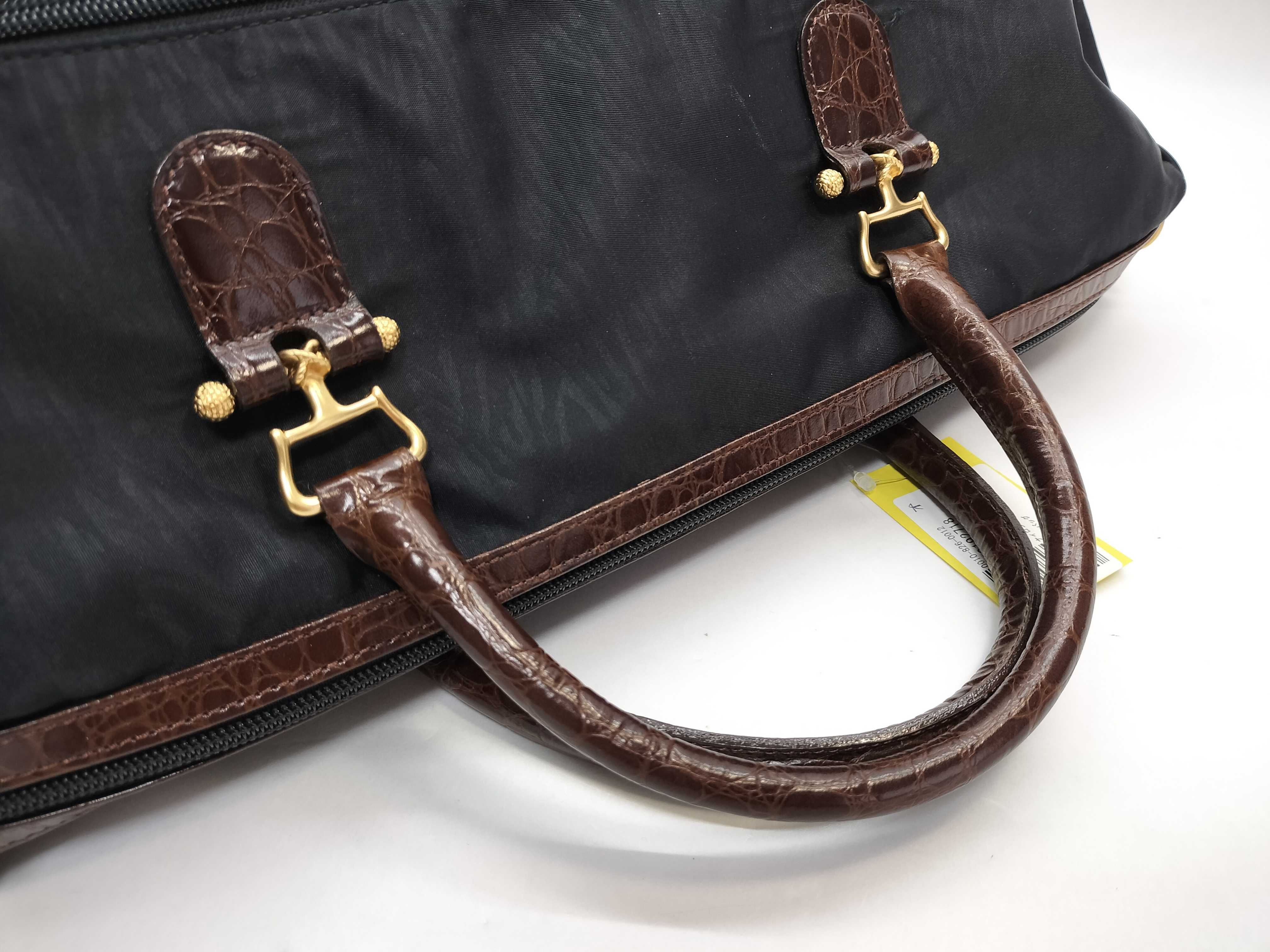 Nylon x Leather Boston Bag — view 5
