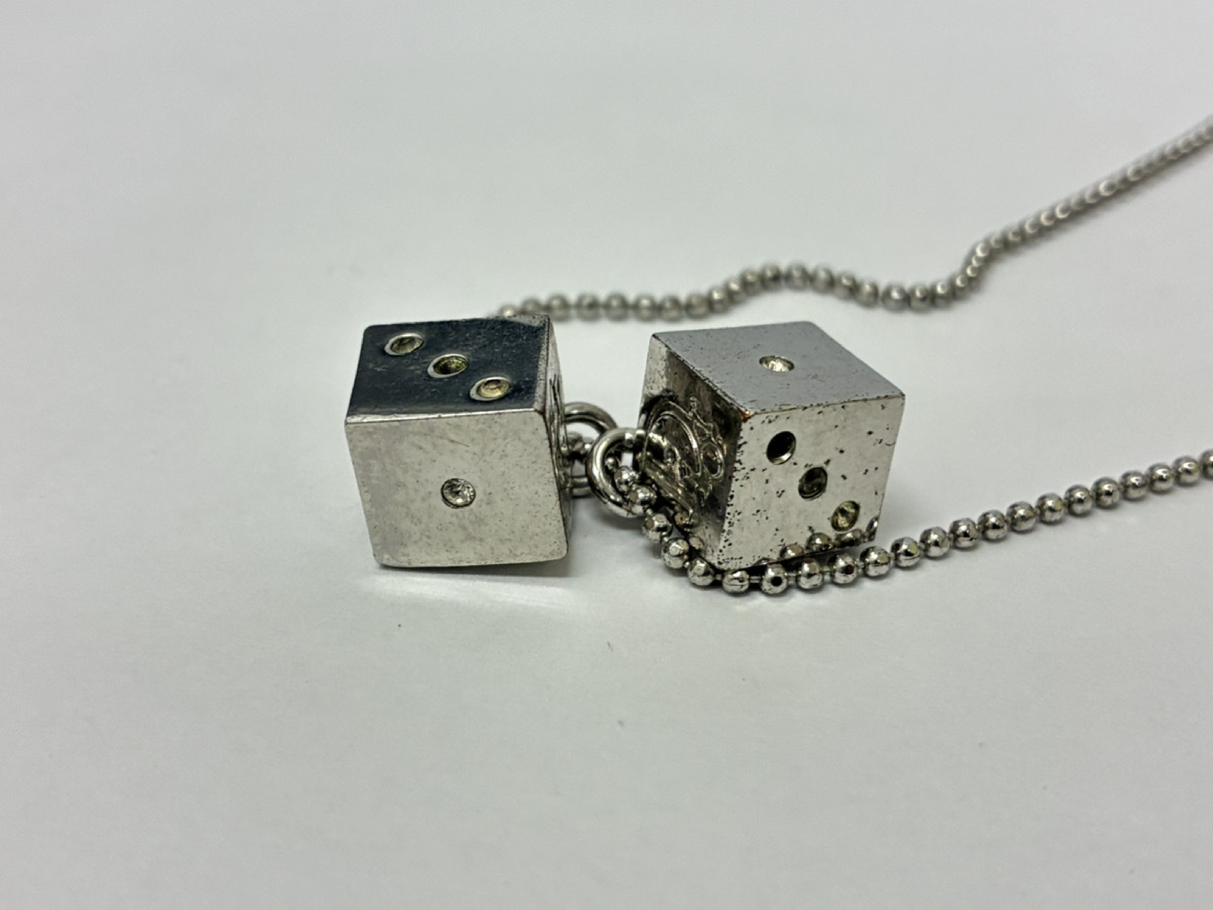 Dice Necklace, Silver Color Necklace — view 3